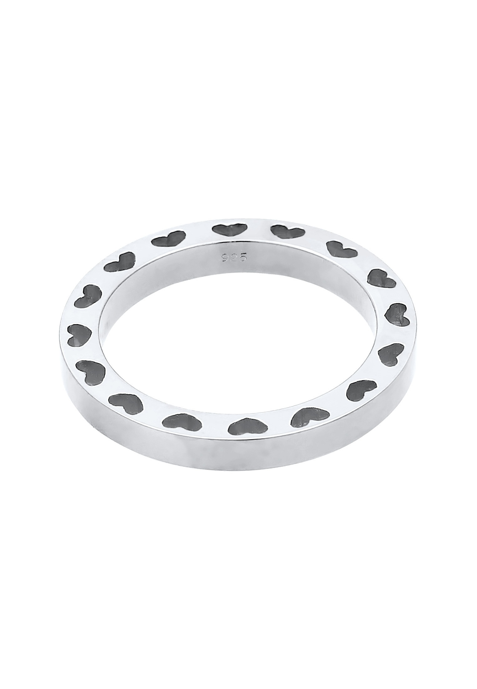 Elli Silberring »Ring Herz Side Cut Out Bandring Love 925 Silber«