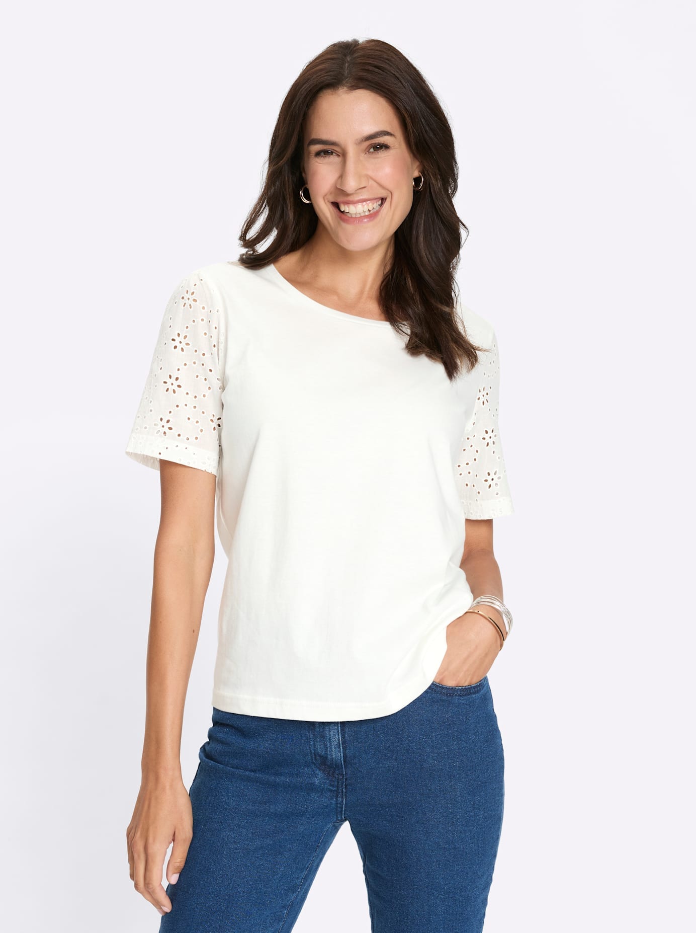 Inspirationen Rundhalsshirt »Kurzarm-Shirt« 1 tlg.