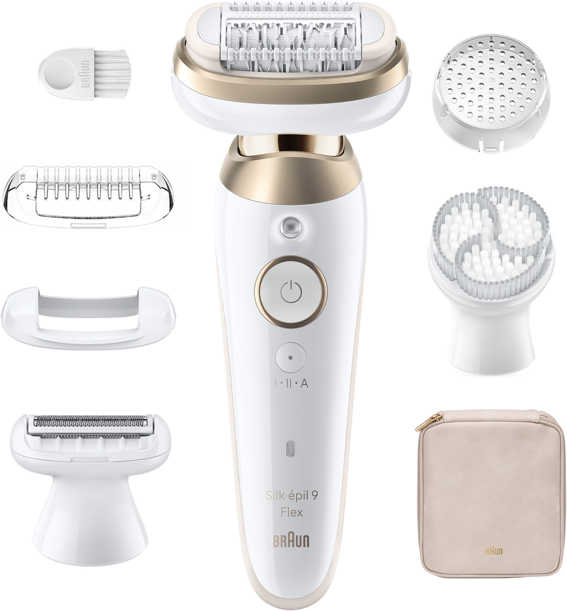 Braun Epilierer »Silk-épil 9 SES9-060 3D« 360° Flex, Wet & Dry, SmartLight, Rasieraufsatz, Trimmeraufsatz