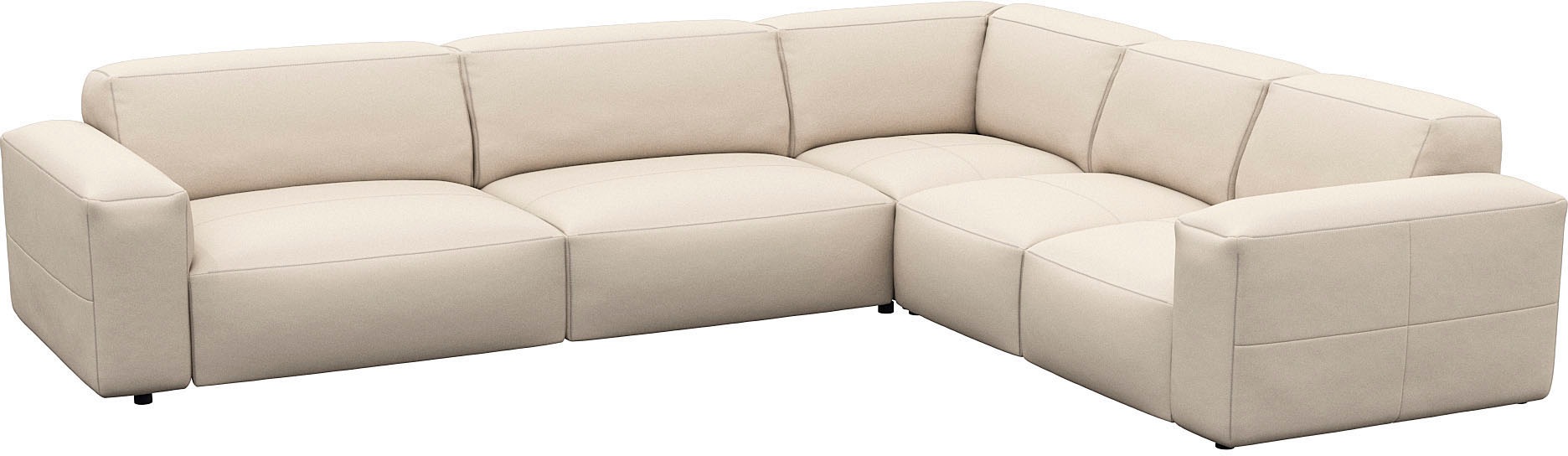 FLEXLUX Ecksofa »Lucera, super bequem durch hochwertigen Sitzaufbau mit Kaltschaum«, modern & anschmiegsam, L-Form, Designsofa