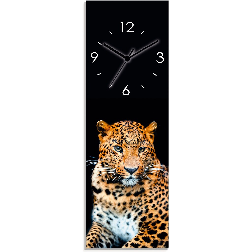 Artland Wanduhr »Wütender wilder Leopard«