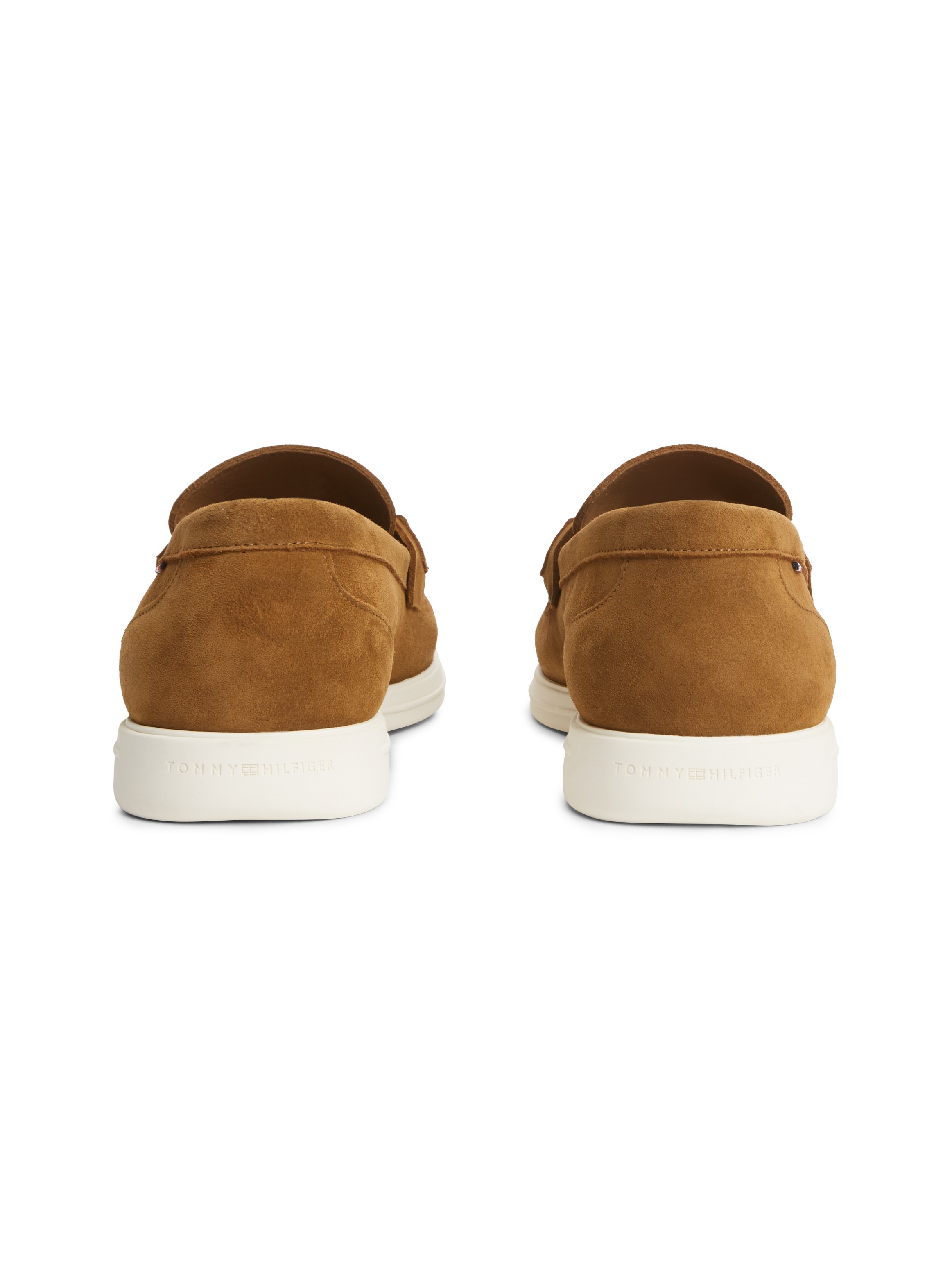Tommy Hilfiger Loafer »LIGHT SUEDE FLAG HARDWARE LOAFER«  Slipper, Schlupfschuh, mit modischem Zierriegel und Ziernähten