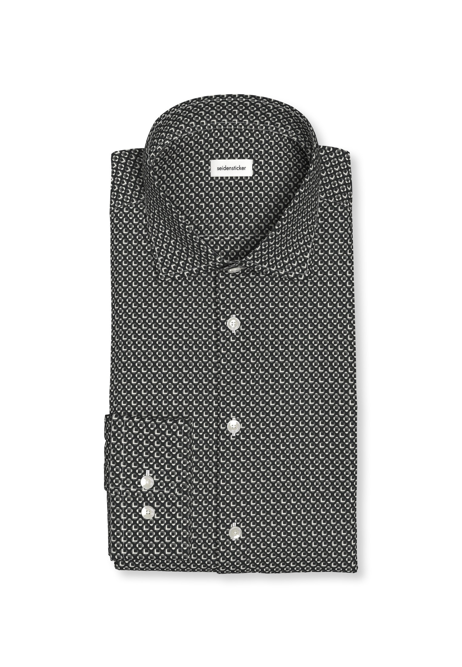 seidensticker Businesshemd »Shaped« Shaped 1/1 Kentkragen Druck