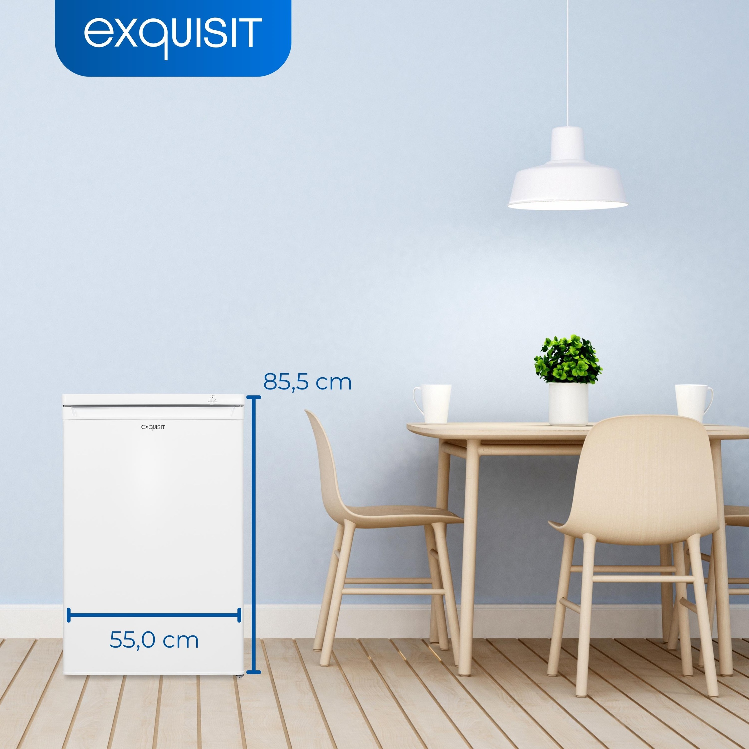 exquisit Gefrierschrank »GS80-040E weiss«, 85,5 cm hoch, 55 cm breit, Türanschlag wechselbar