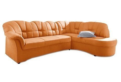 DOMO collection Ecksofa »Papenburg, zeitlose Rückensteppung, elegante Armlehne, L-Form«, mit Ottomane, wahlweise mit Bettfunktion