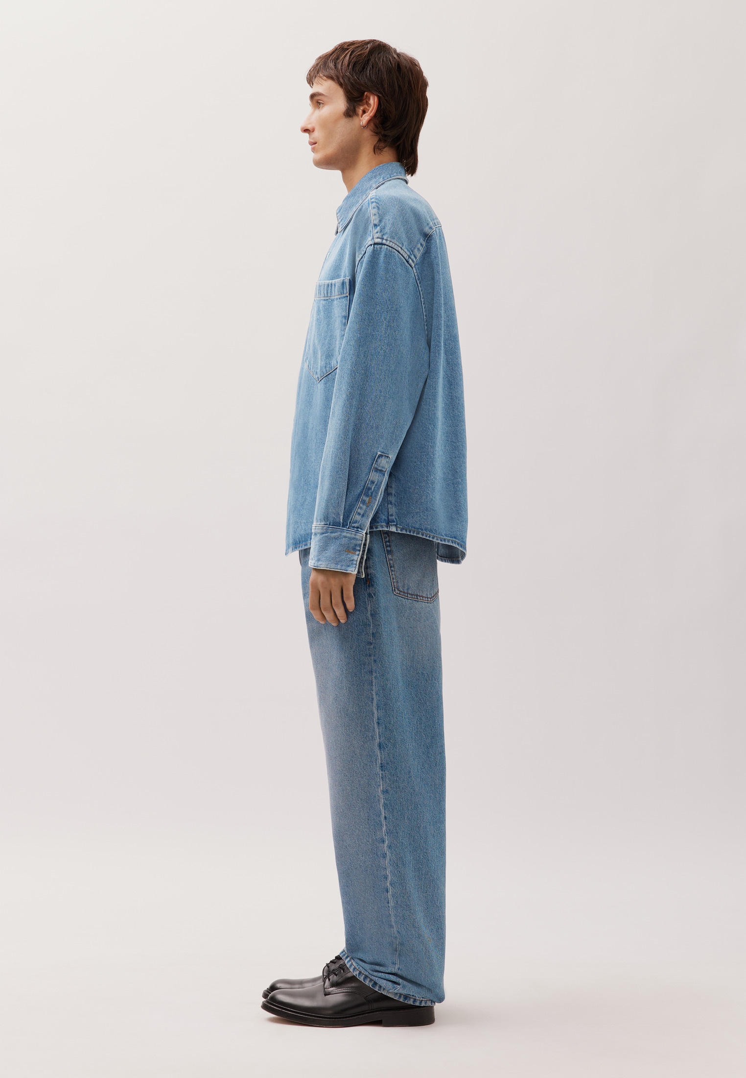 studio seidensticker Businesshemd Oversized 1/1 Kentkragen Denim