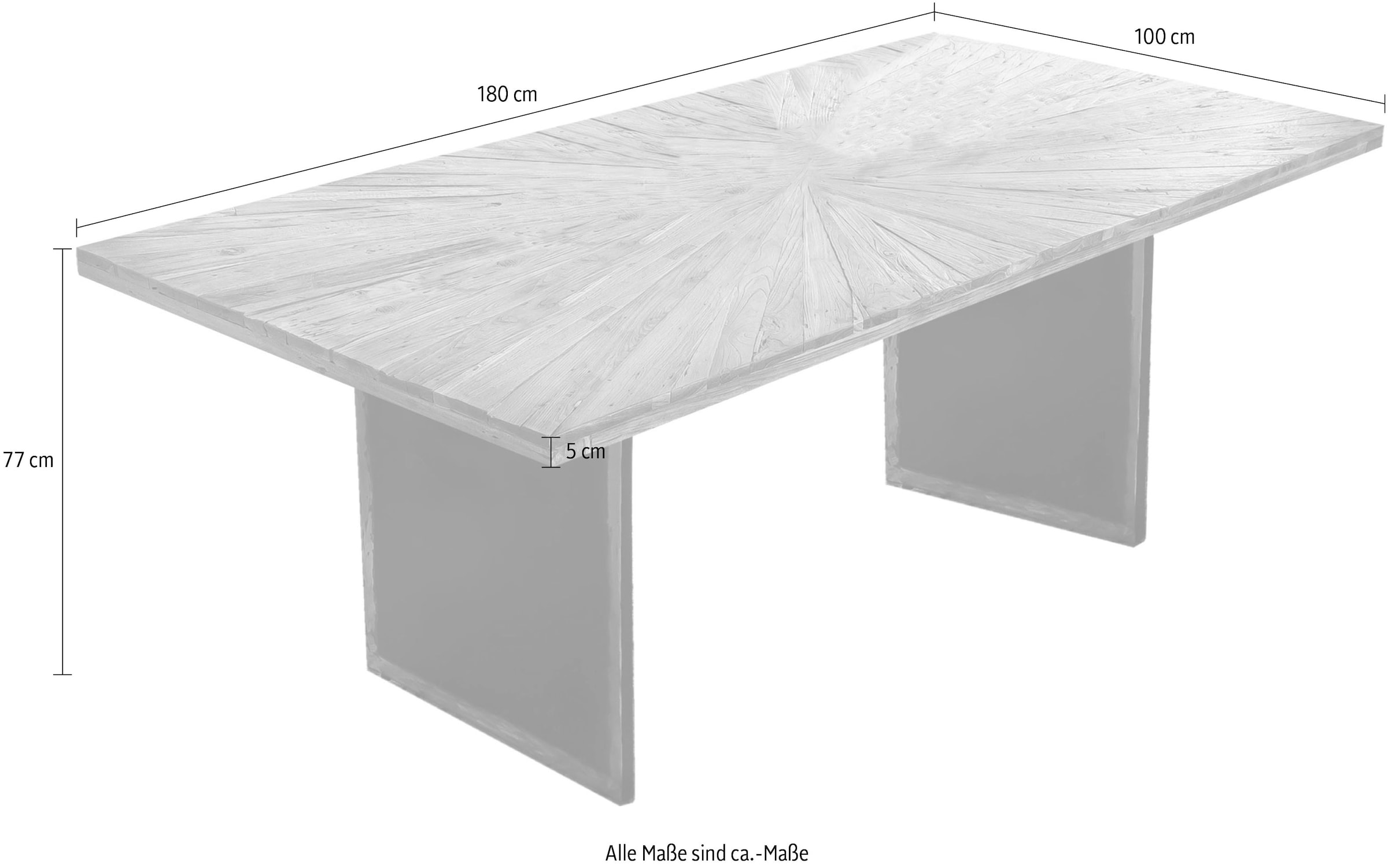 INOSIGN Esstisch, (1 St.), mit extravagantem Sonnendesign