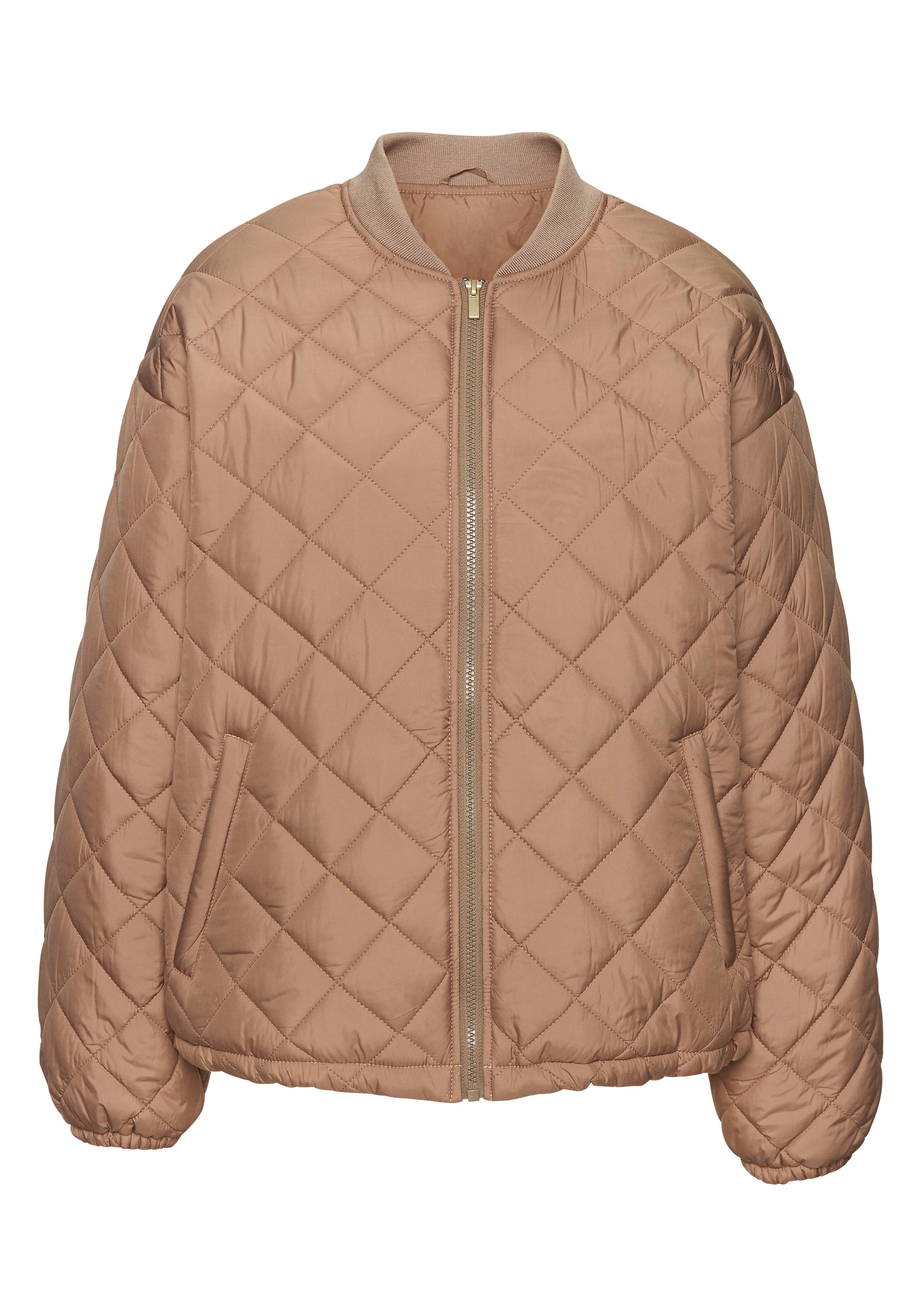 French Connection Steppjacke, mit geripptem Stehkragen