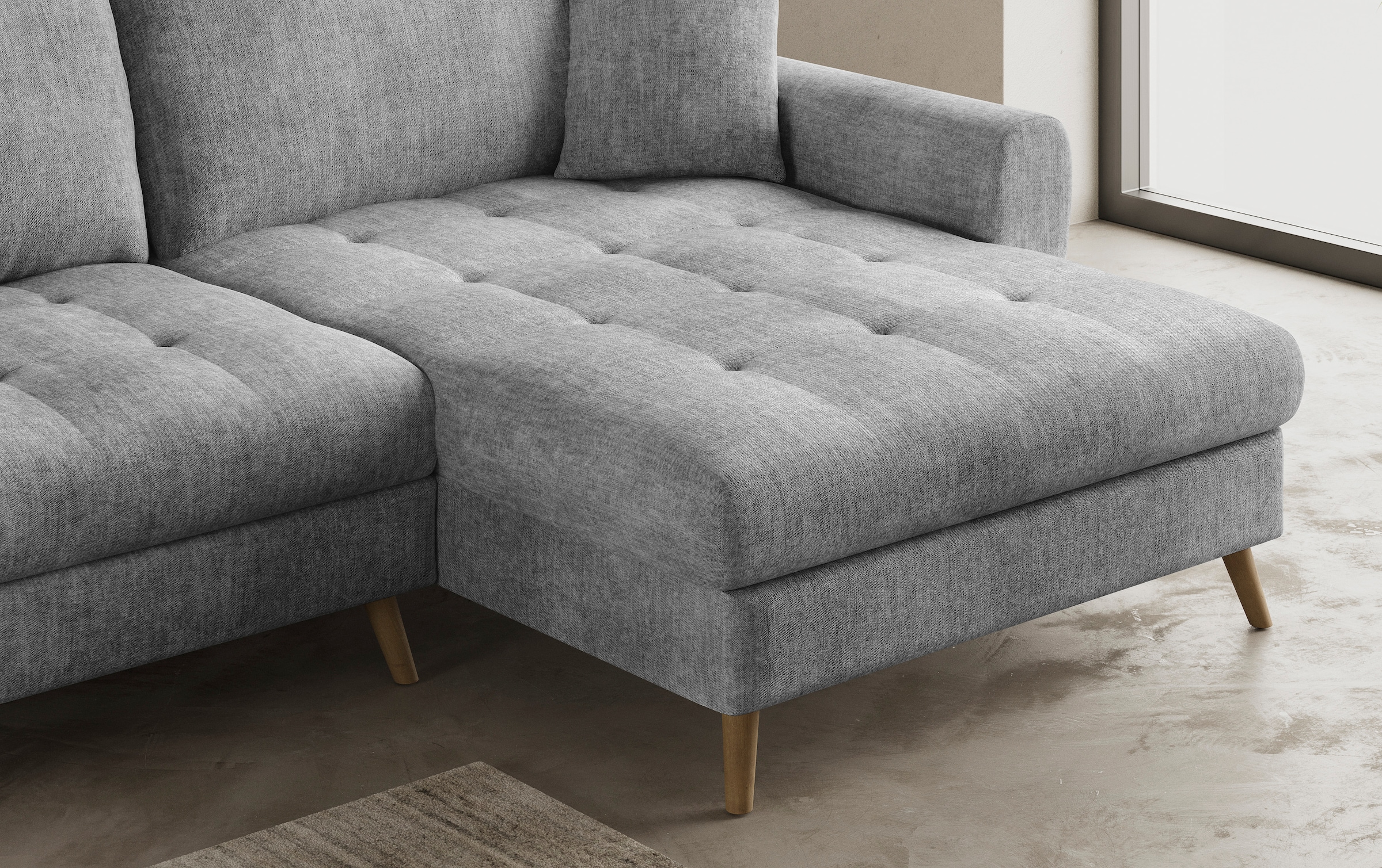 Mr. Couch Ecksofa »Blackburn II L-Form«, Wahlweise mit Kaltschaumpolsterung bis 140 kg belastbar