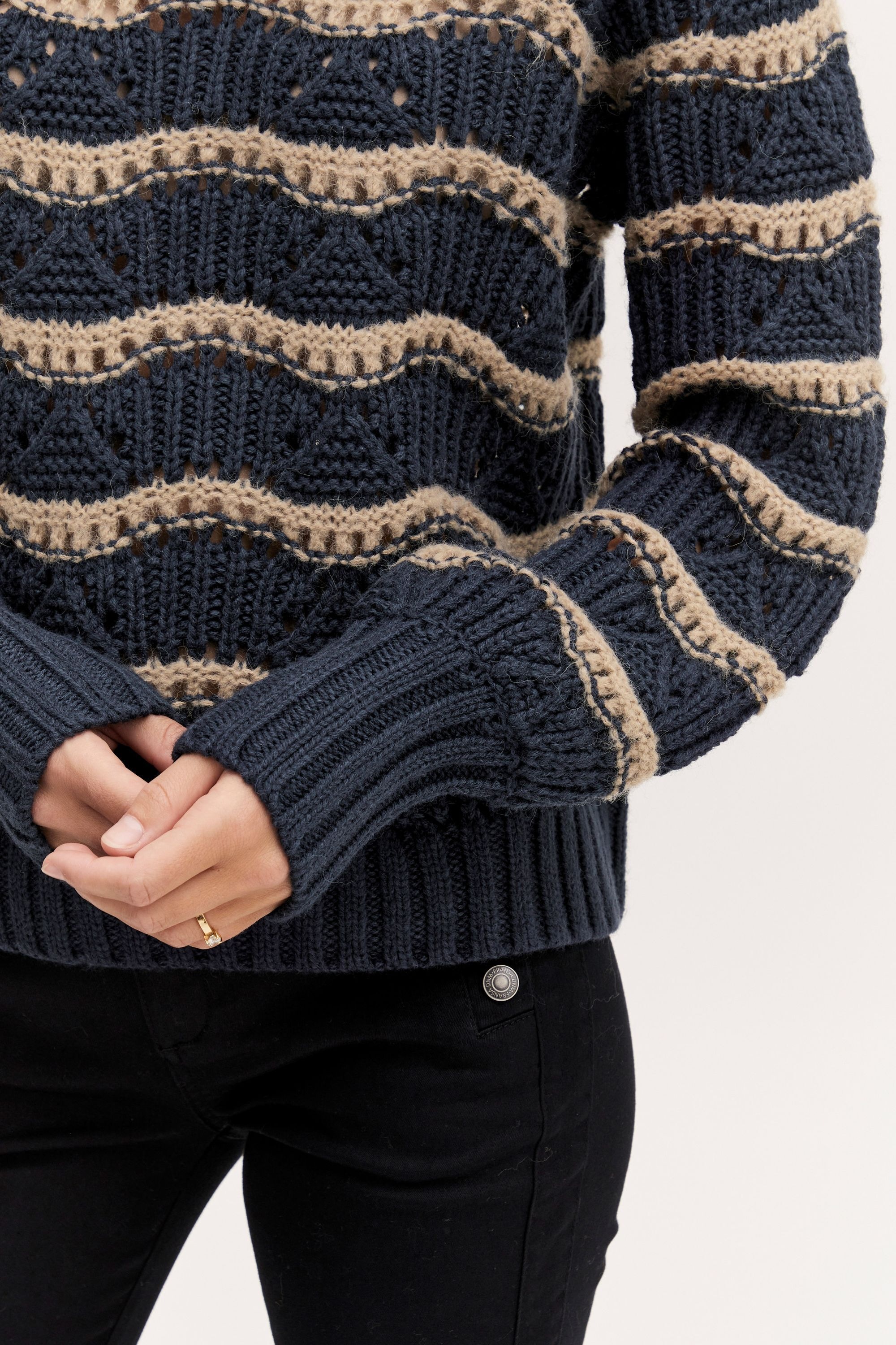 fransa Strickfleece-Pullover »Strickpullover FRAya«