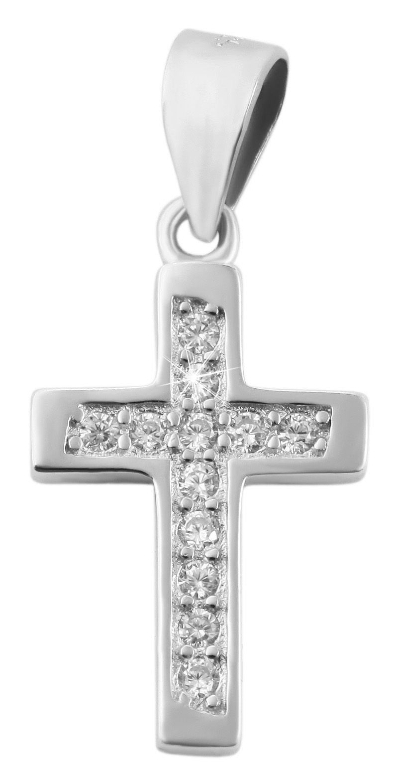 Adelia´s Kreuzanhänger »Damen Anhänger ¿ Kreuz Kreuzanhänger aus 925 Silber mit Zirkonia«