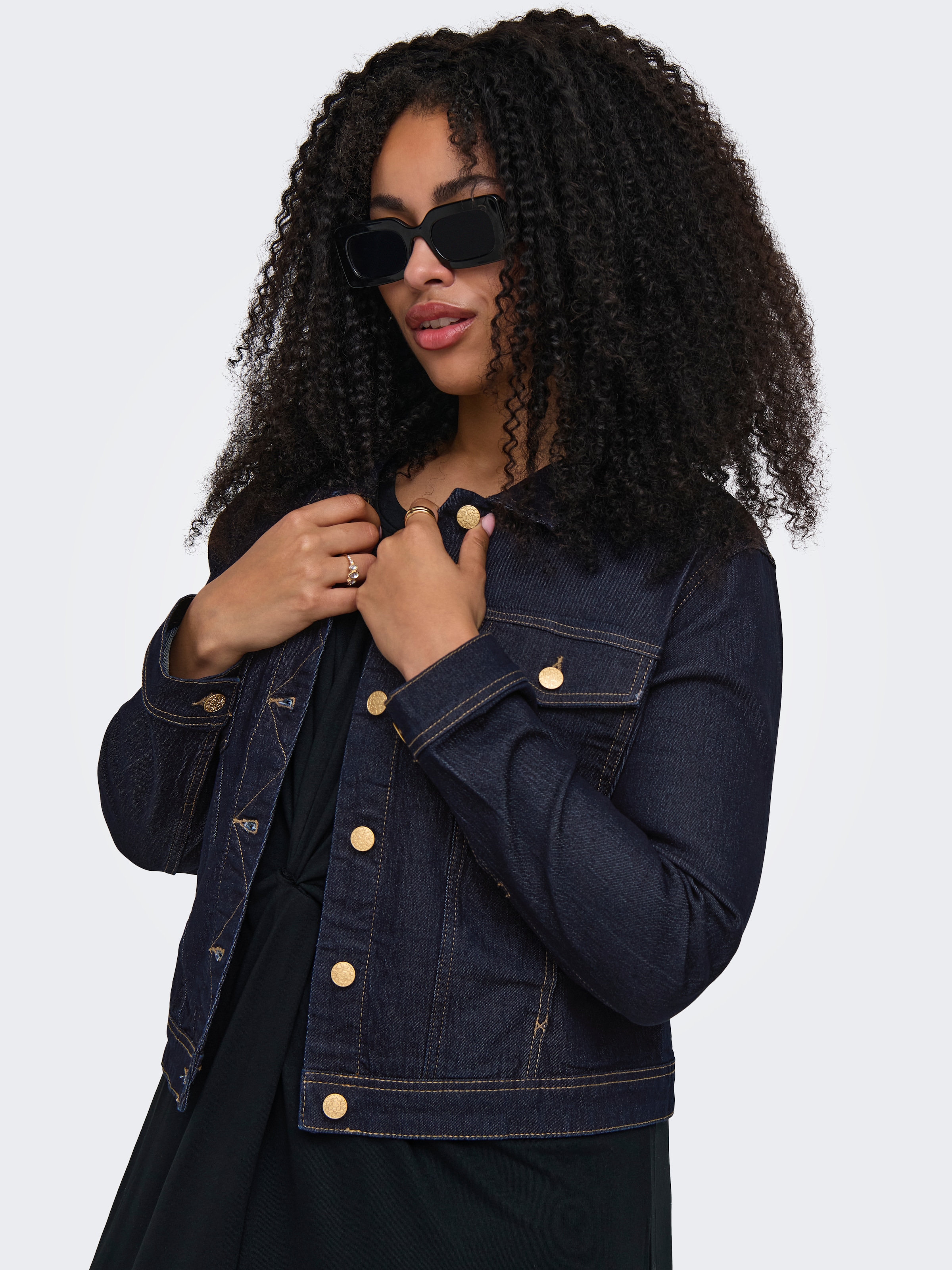 ONLY CARMAKOMA Jeansjacke »CARWESPA LS RINSE JACKET DNM NOOS« Baumwollmischung, Regular Fit