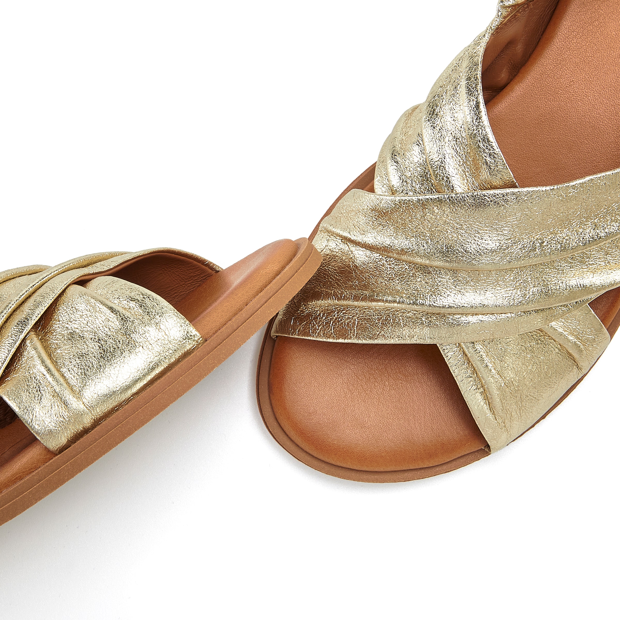 LASCANA Sandale »Sandalette, Sommerschuh, offener Schuh, Pantolette«  aus Leder mit elastischen Riemchen