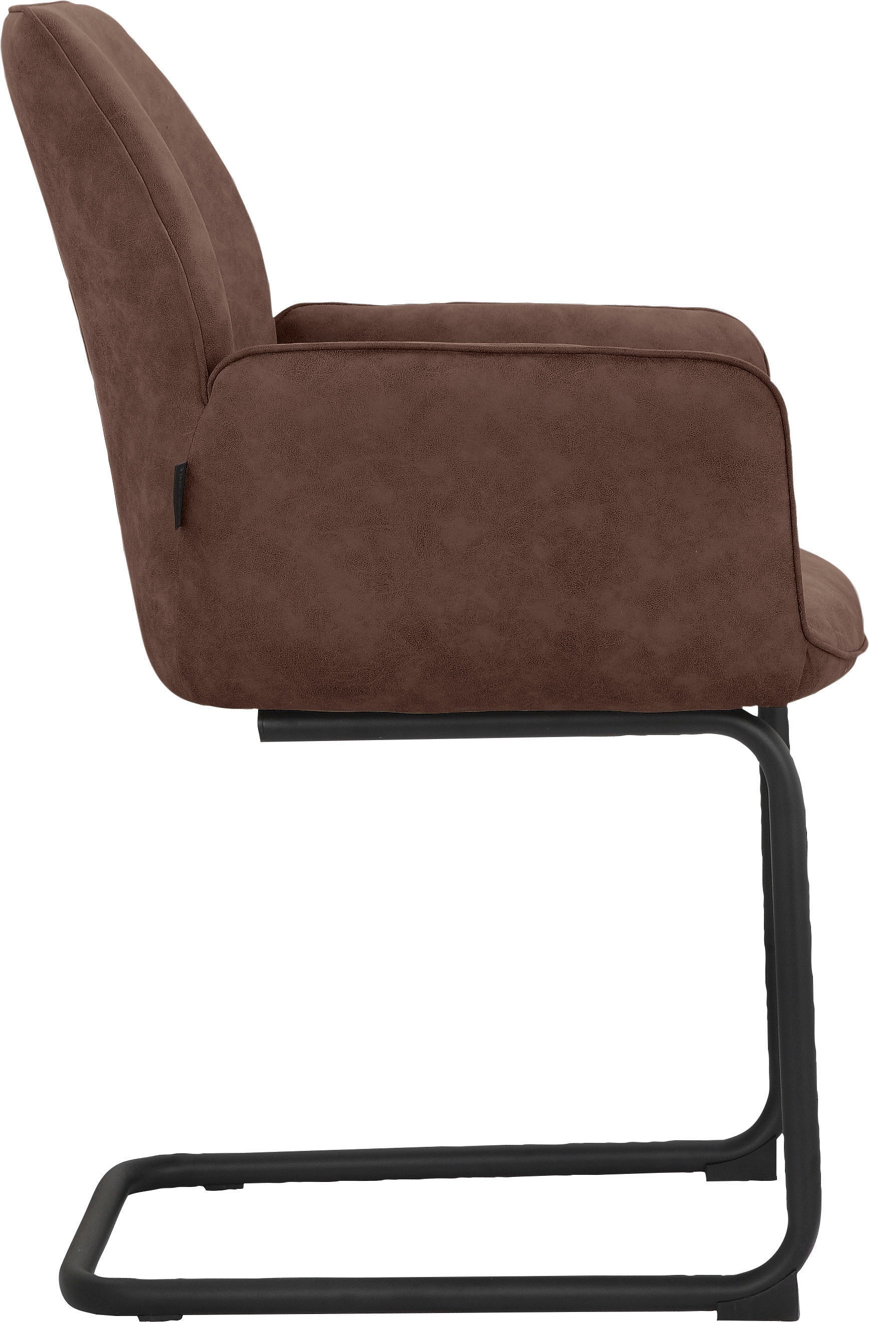 Places of Style Armlehnstuhl »Ginevra«, 2 St., Microfaser, Sitz und Rücken gepolstert, mit Gestell aus Metall, Sitzhöhe 51 cm