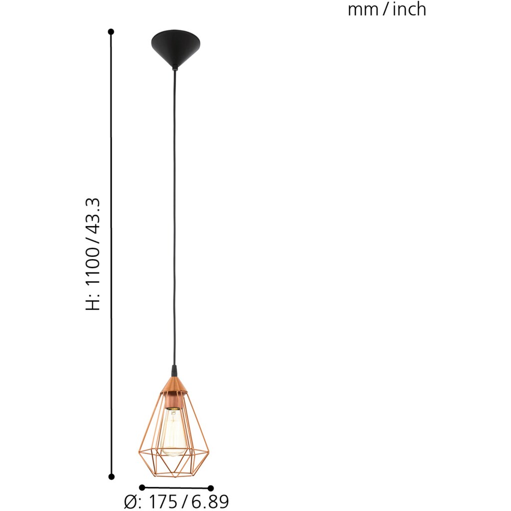EGLO Pendelleuchte »TARBES«, 1 flammig-flammig