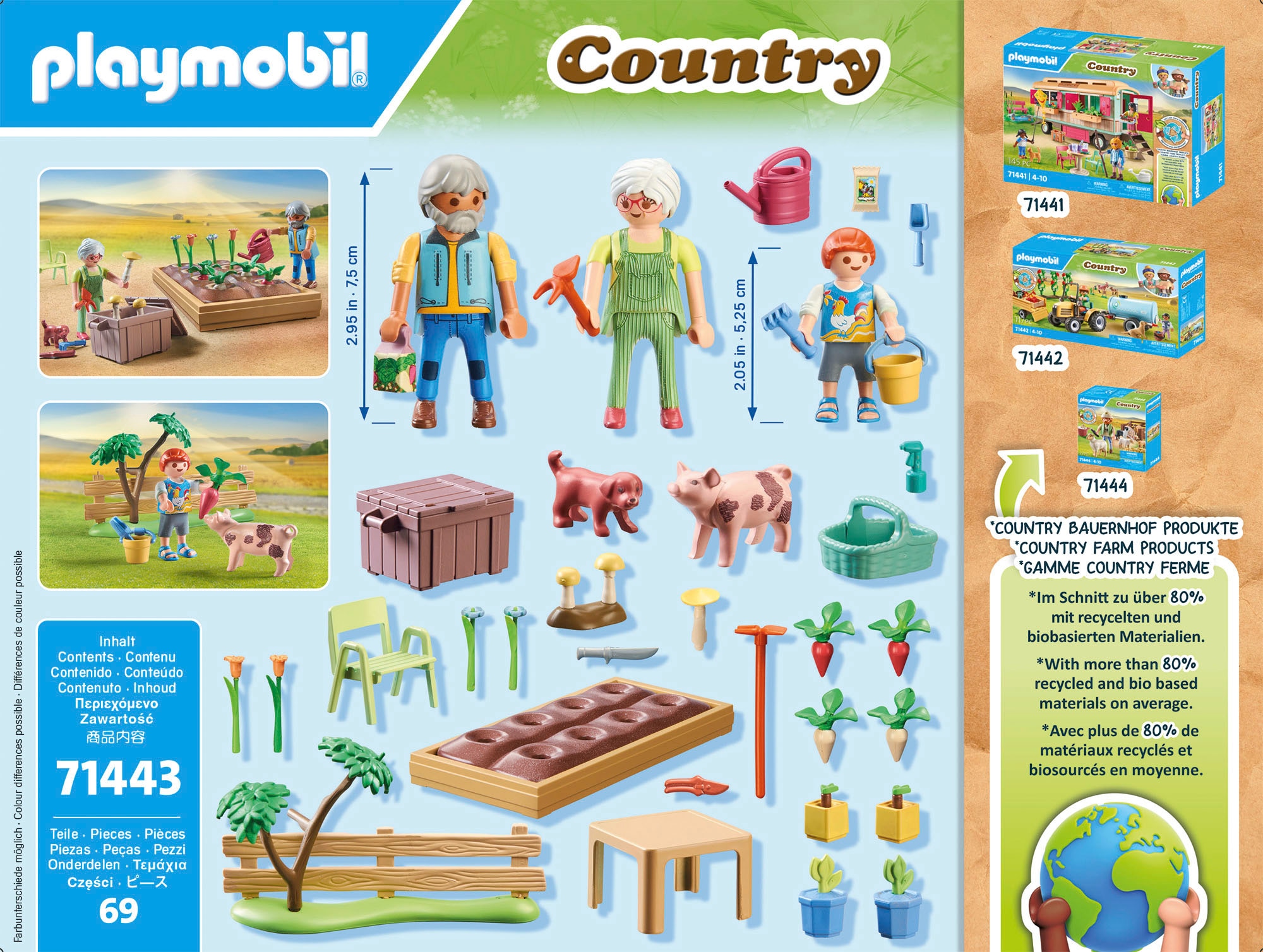 Playmobil® Konstruktions-Spielset »Idyllischer Gemüsegarten bei den Großeltern (71443), Country«, (69 St.), teilweise aus recyceltem Material; Made in Europe