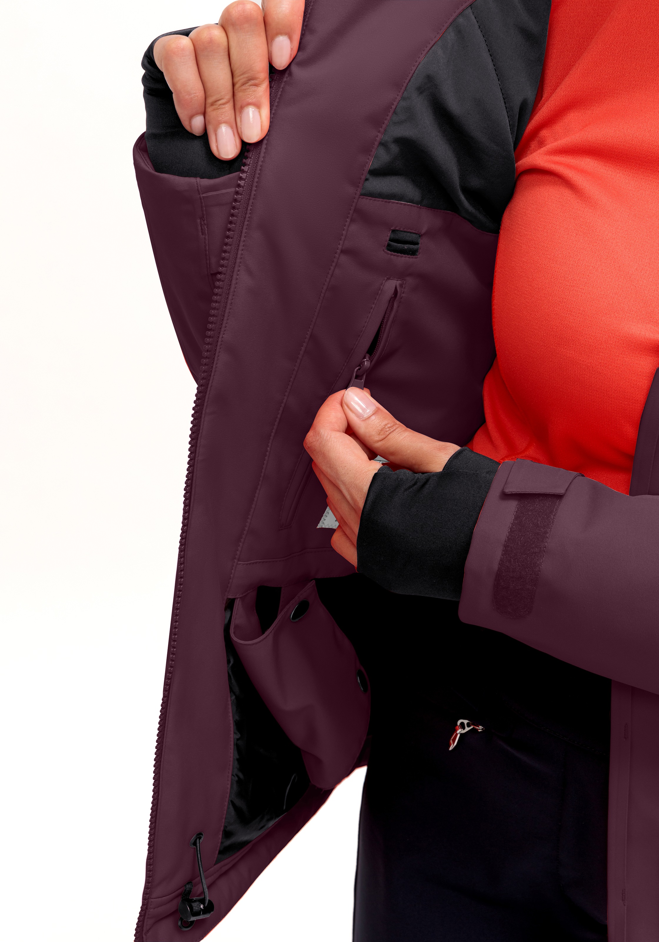 Maier Sports Skijacke »Straja« Damen Winterjacke, wind/wasserdicht, 3 RV-Taschen und Kapuze