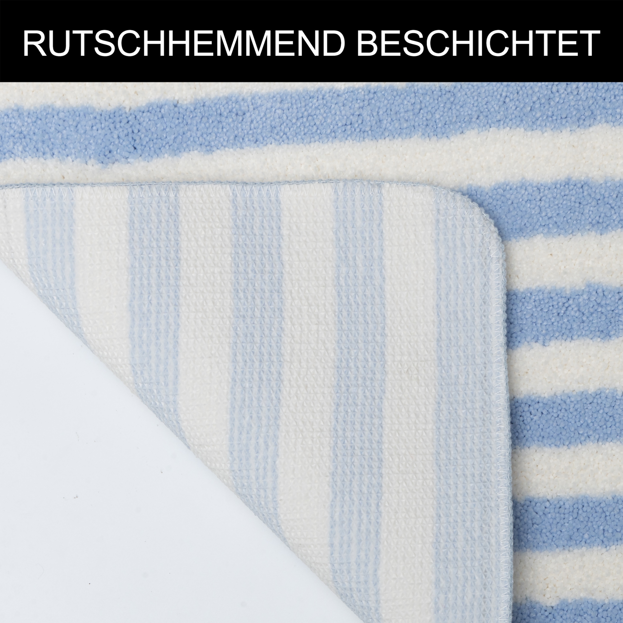 OTTO home Badematte »Streifen, Badvorleger, Badezimmer Teppich« Höhe 12 mm rutschhemmend beschichtet fußbodenheizungsgeeignet | schnell trocknend Scandi, modern, gestreift, Badteppich, Badematten