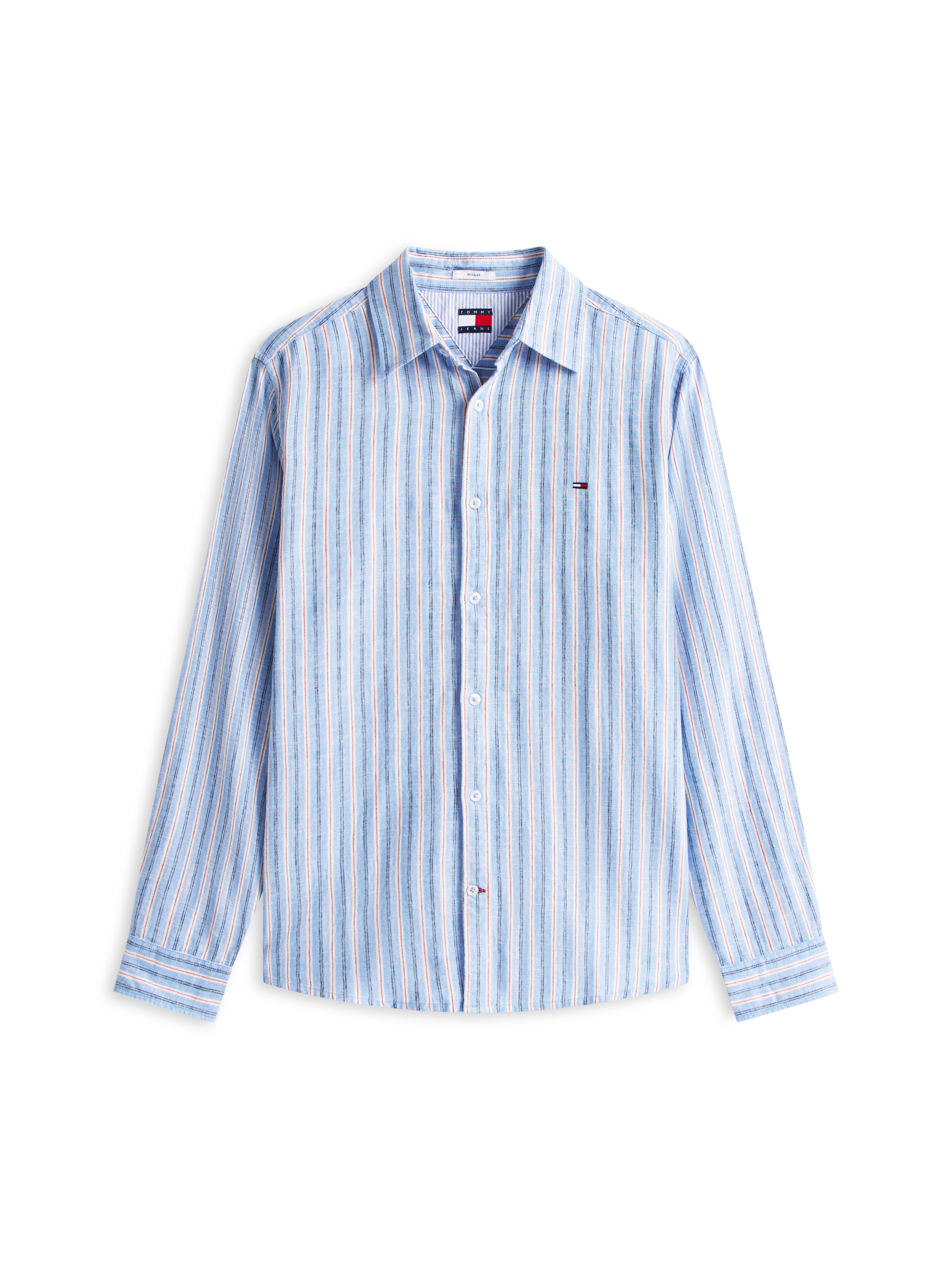 Tommy Jeans Langarmhemd »REGULAR LINEN MIX STRIPES« Regular fit mit Streifenmuster
