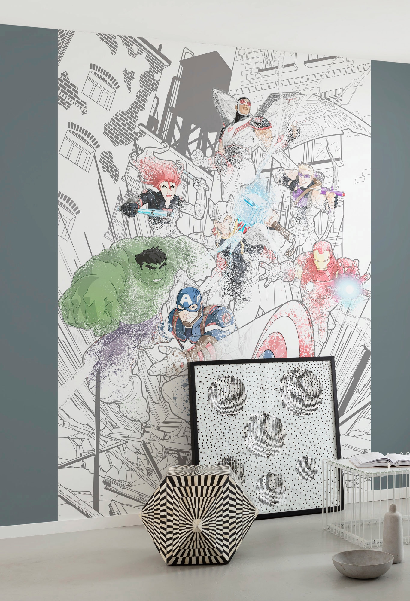 Komar Vliestapete »Digitaldruck Vlies - Avengers Attack - Größe 200 x 280 cm«, bedruckt, Kinderzimmer