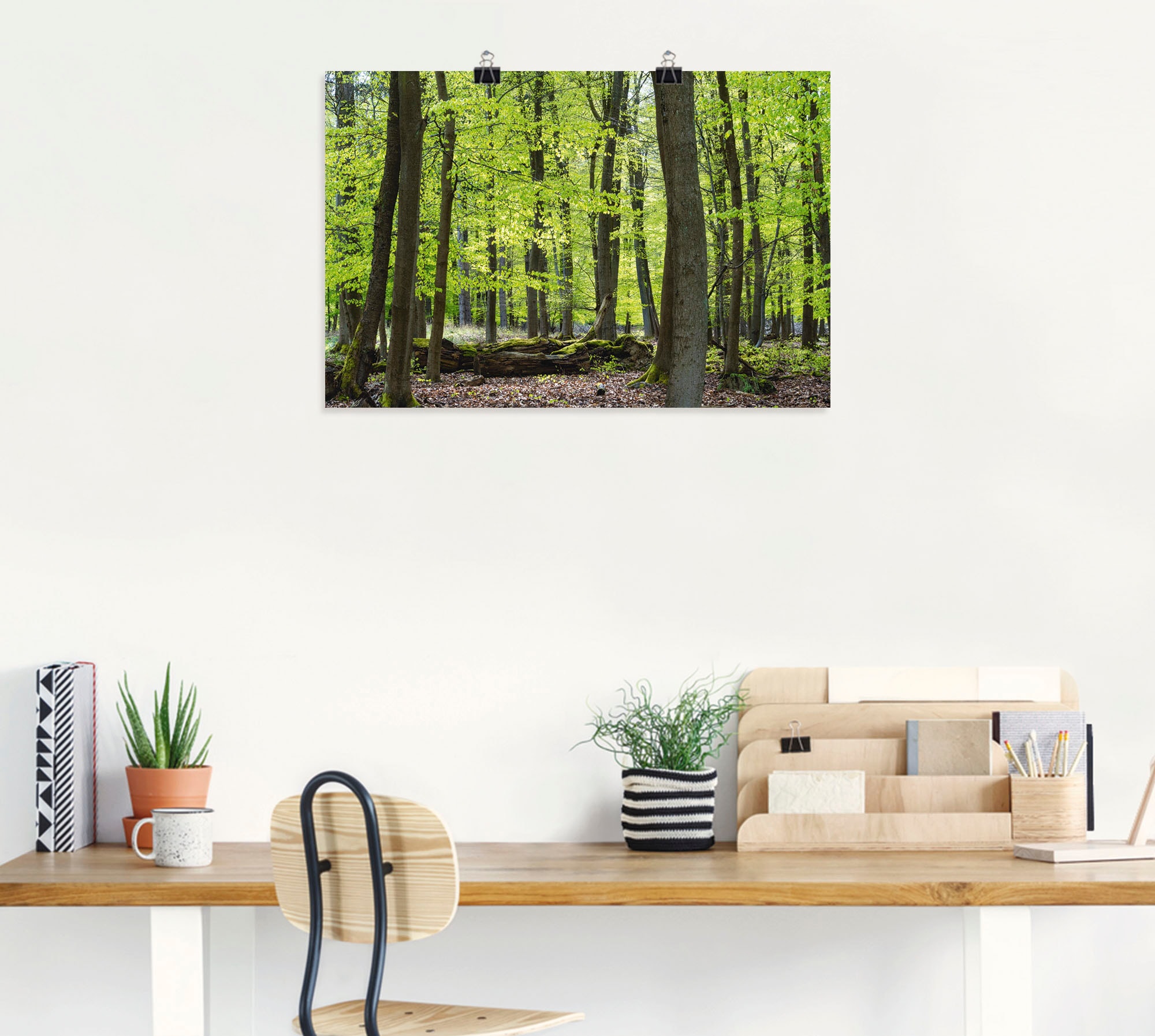 Artland Poster »Laubwald im Frühjahr«, Wald, (1 St.), als Alubild, Leinwandbild, Wandaufkleber oder Poster in versch. Größen