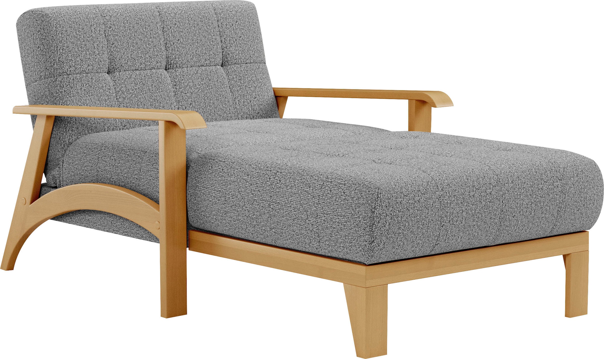sit&more Recamiere »Billund«, Armlehnen aus eichefarbigem Buchenholz, verschiedene Bezüge und Farben