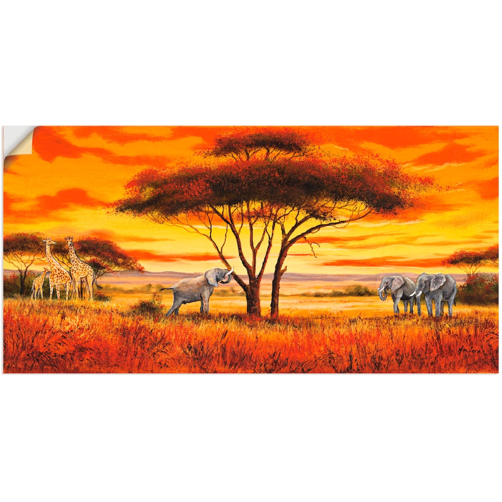 Artland Wandbild »Afrikanische Landschaft II«, Afrika, (1 St.)