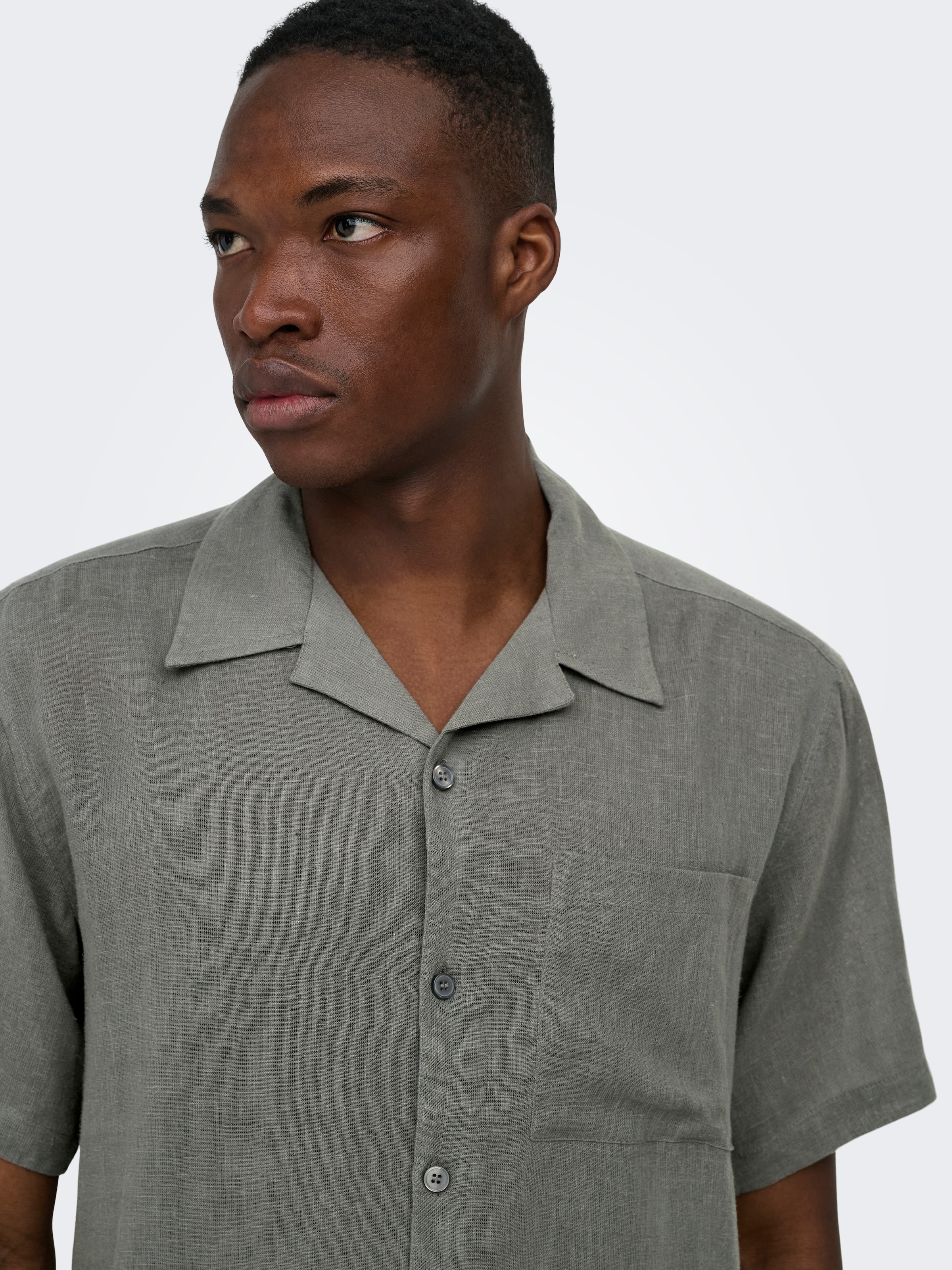 ONLY & SONS Kurzarmhemd »ONSLAURENCE RLX RESOR SS LINENBLEND NOOS«
