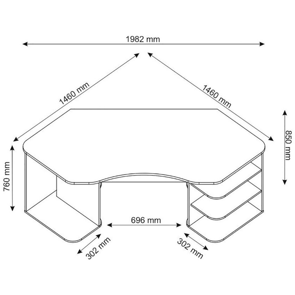 Homexperts Büromöbel-Set »Tron«, (Spar-Set, 2 tlg.)