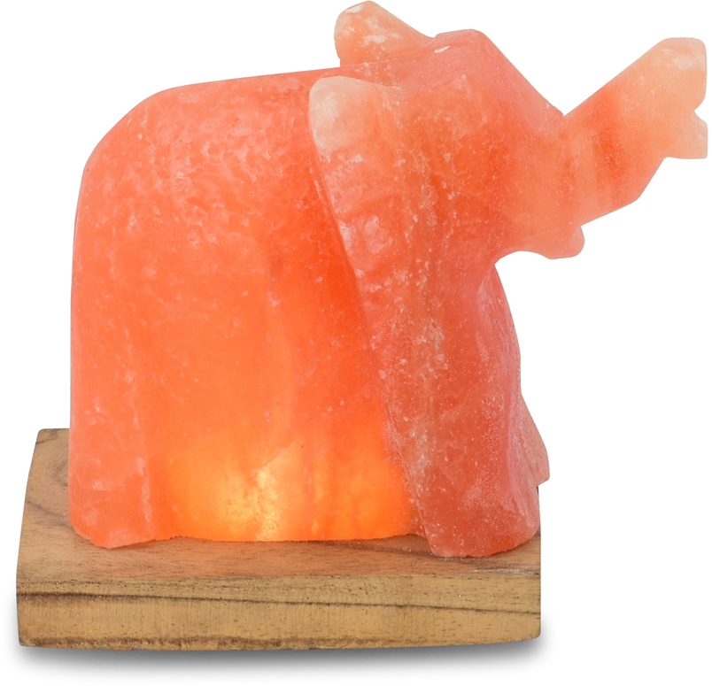 HIMALAYA SALT DREAMS Salzkristall-Tischlampe »Elefant«, Handgefertigt aus Salzkristall - jeder Stein ein Unikat, H: ca.11 cm