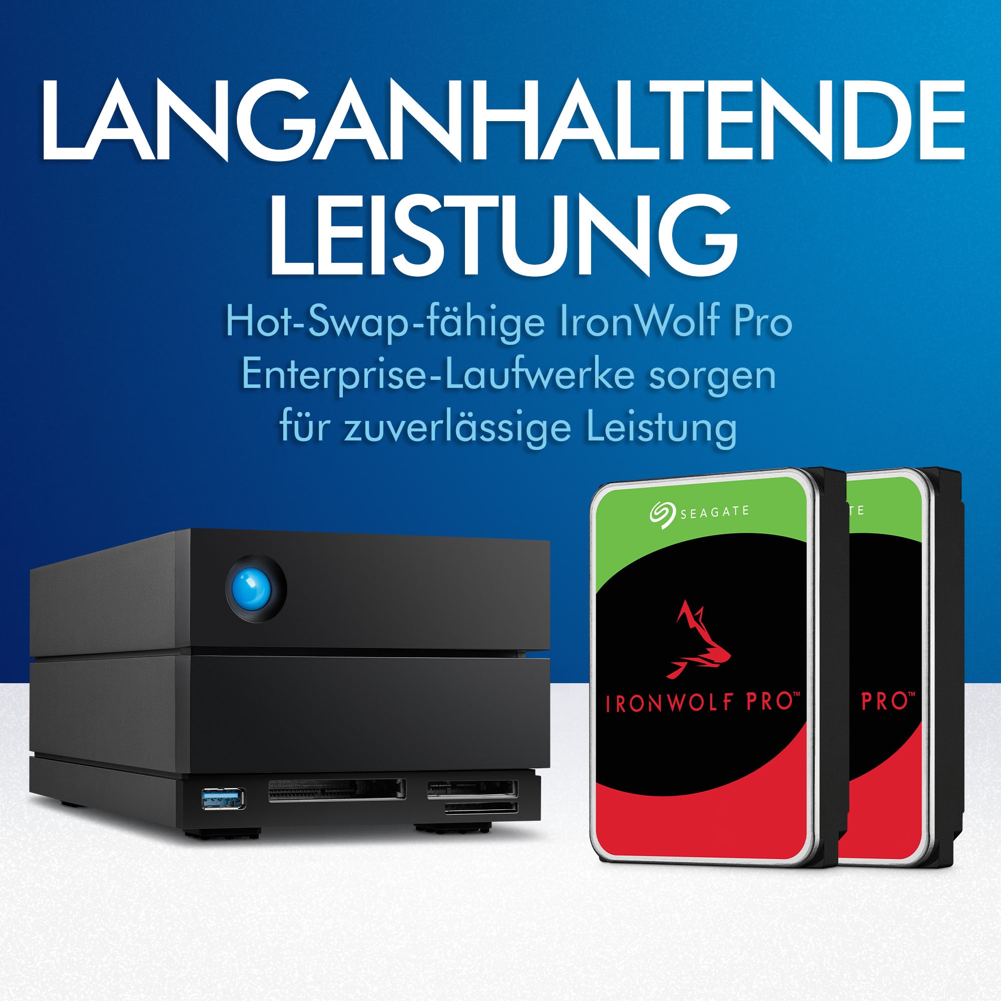 LaCie HDD-NAS-Festplatte »2big Dock Thunderbolt™3«, Anschluss Thunderbolt 3-DisplayPort-SD-/CF-Kartensteckplätze-USB 3.2 Gen-2