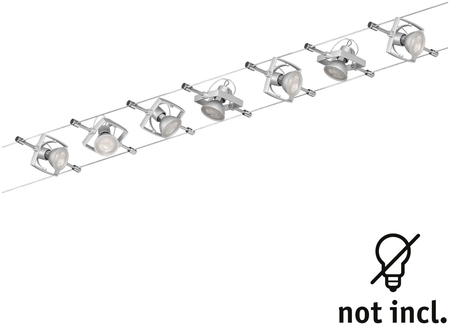 Paulmann LED Deckenleuchte »Mac II«, 7 flammig, Leuchtmittel GU 5,3 | ohne Leuchtmittel, GU 5,3