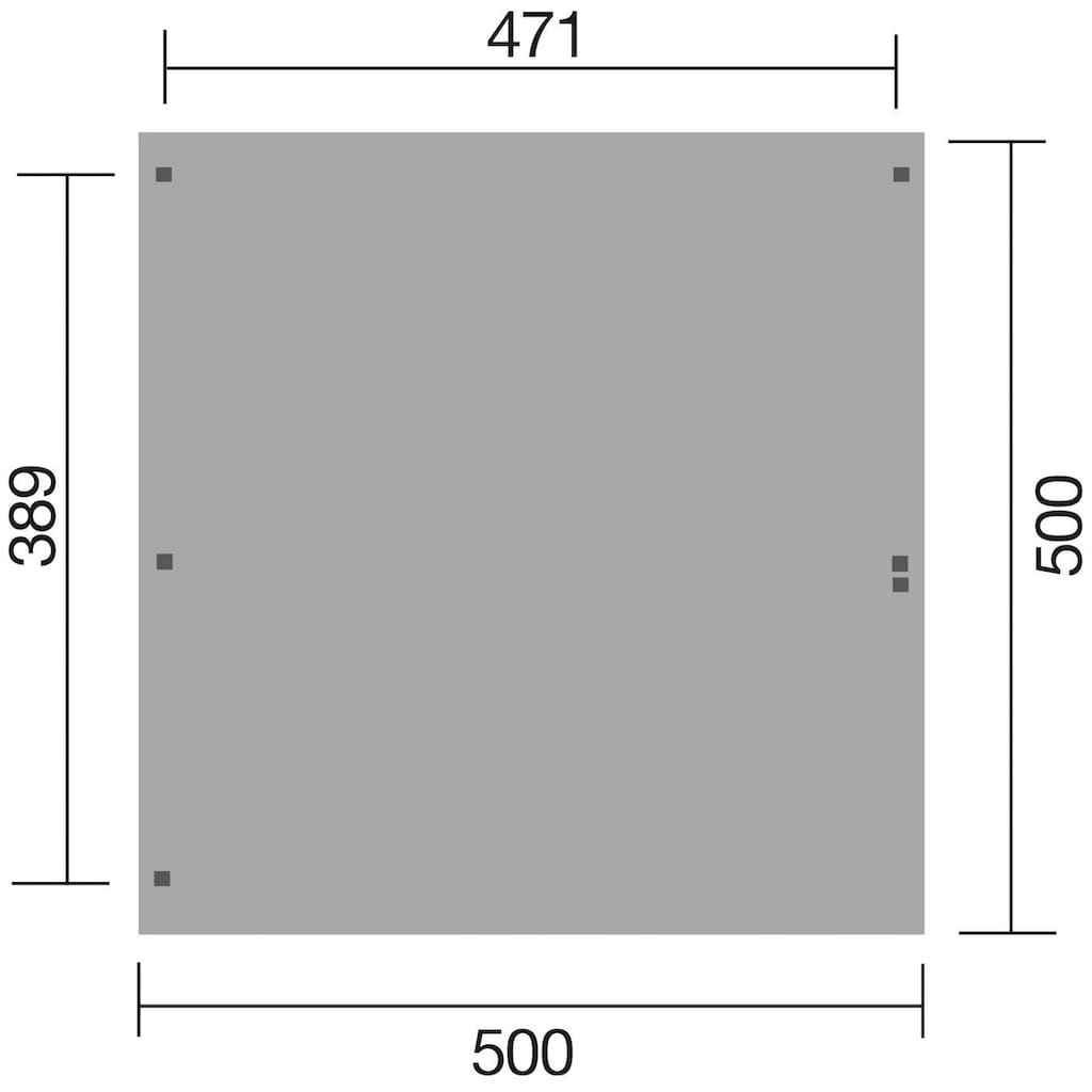 weka Doppelcarport »616 A«, Holz, 453 cm, braun