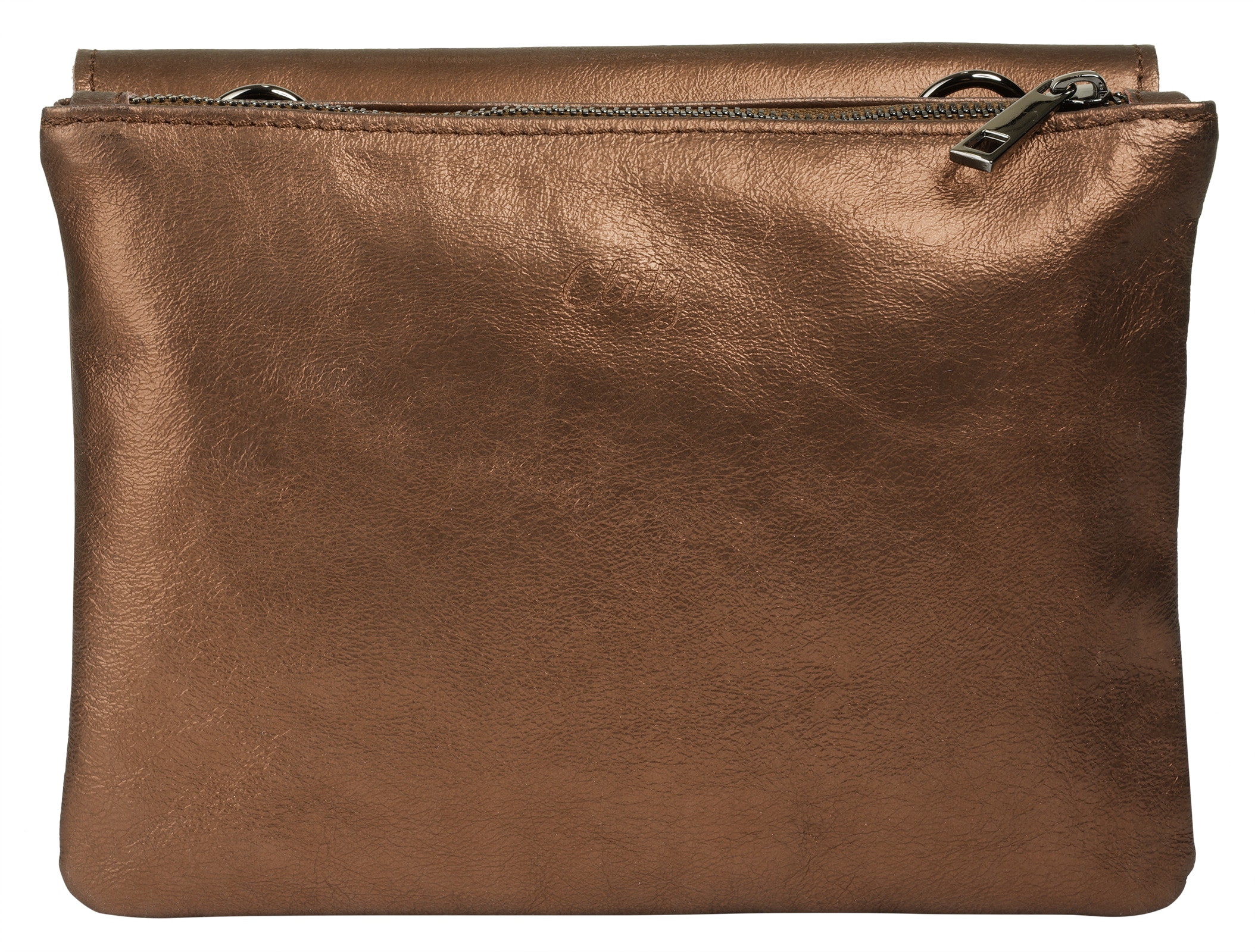 Cluty Umhängetasche, echt Leder, Made in Italy