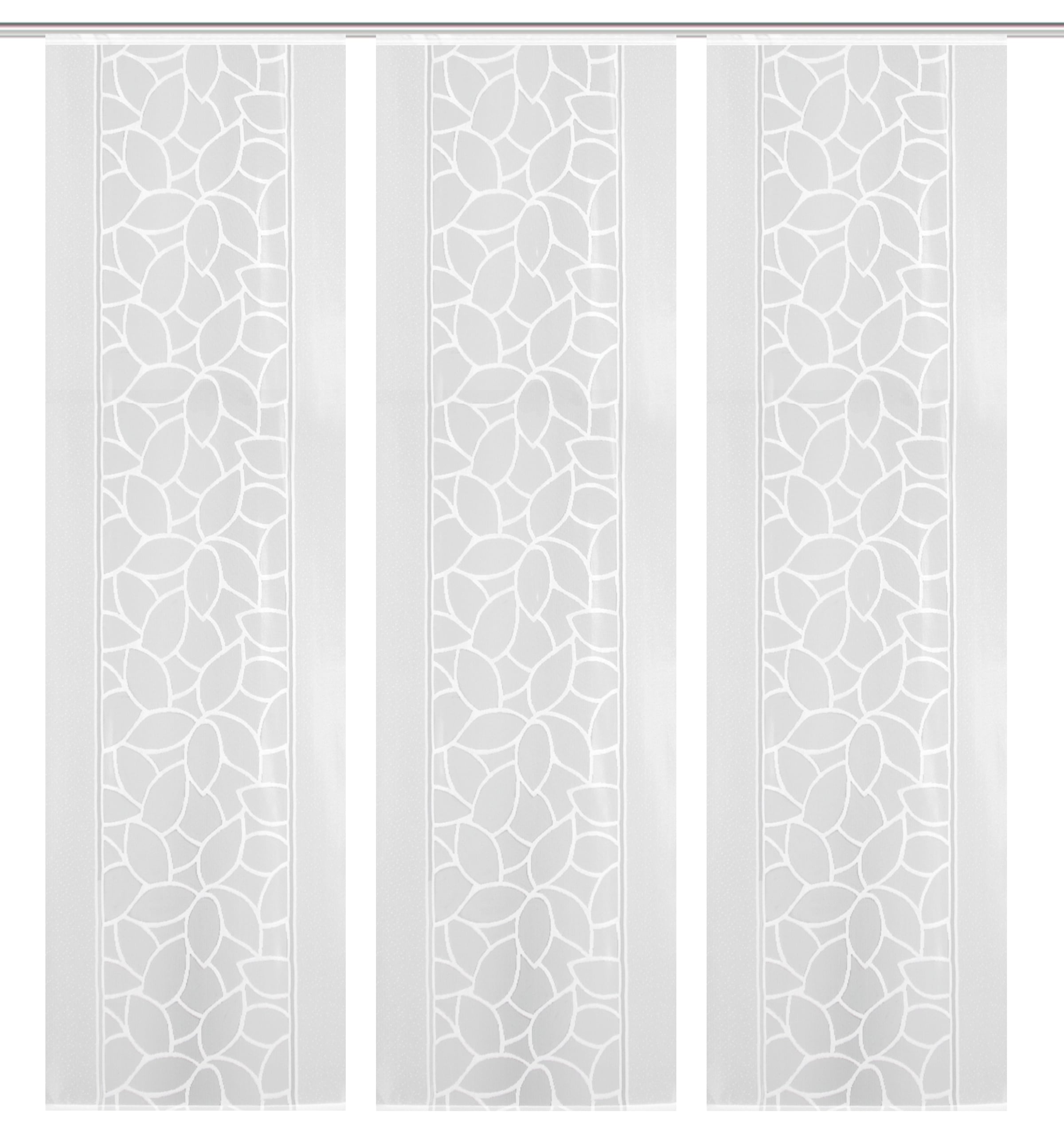 HOME WOHNIDEEN Schiebegardine »JENNA« Klettband 3 Stk. tlg. Schiebevorhang Jacquard Set