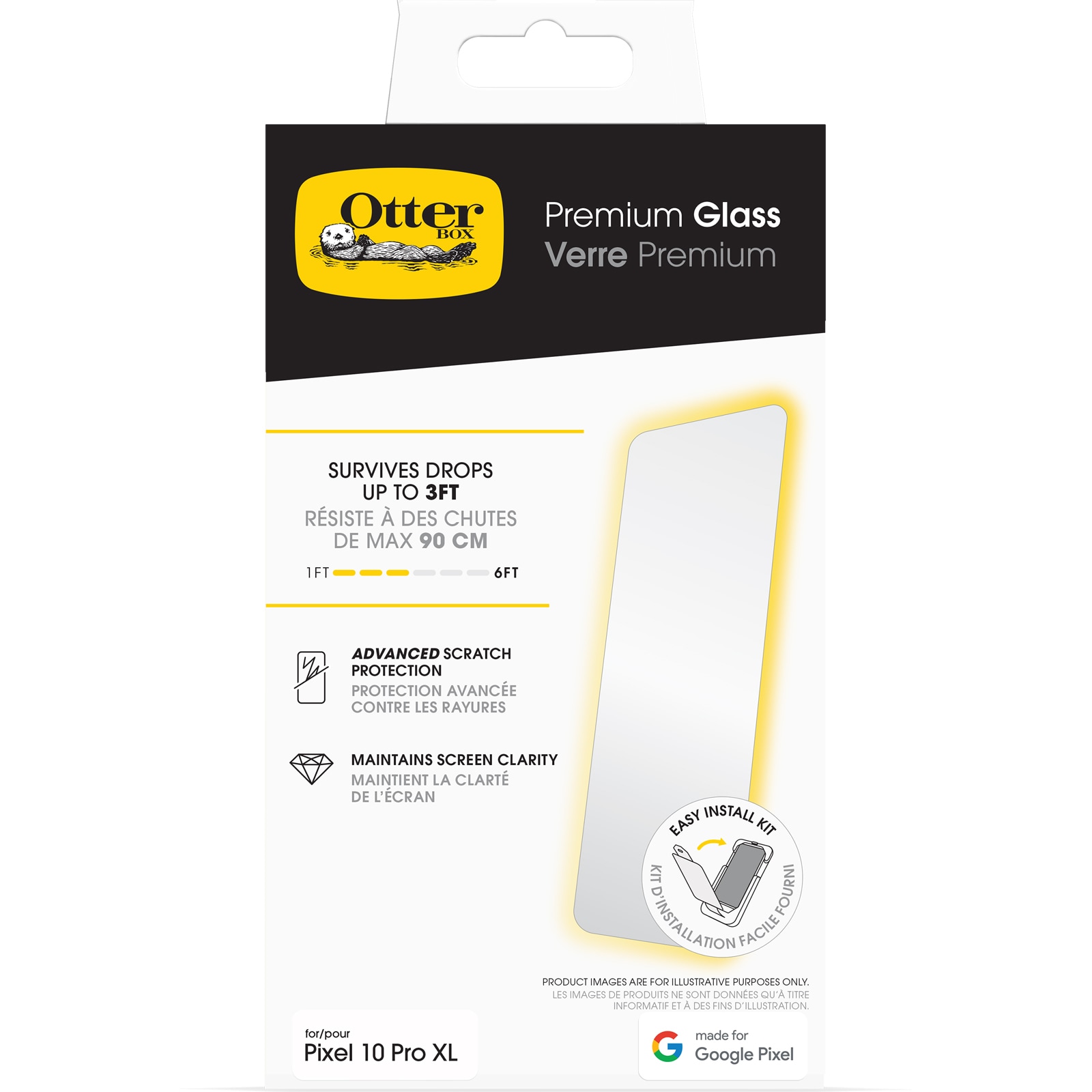 Otterbox Displayschutzglas »Premium Glass Screen Protector«, für Google Pixel 10 Pro XL, Displayschutzfolie, Schutzfolie, Bildschirmschutz, kratz- & stoßfest