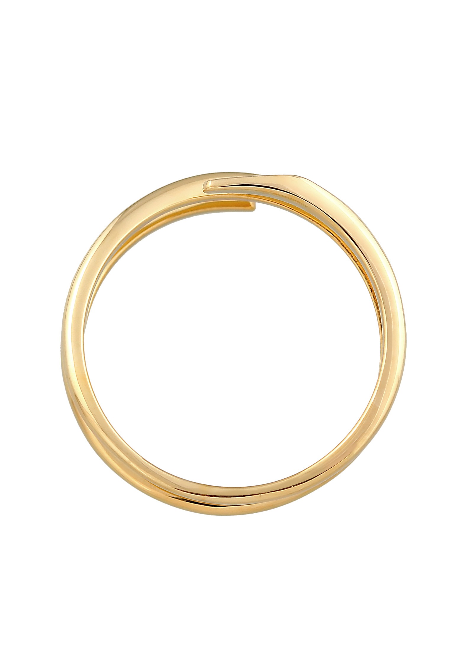 Elli Premium Silberring »Ring Wickelring Twist Fein 375 Gelbgold«