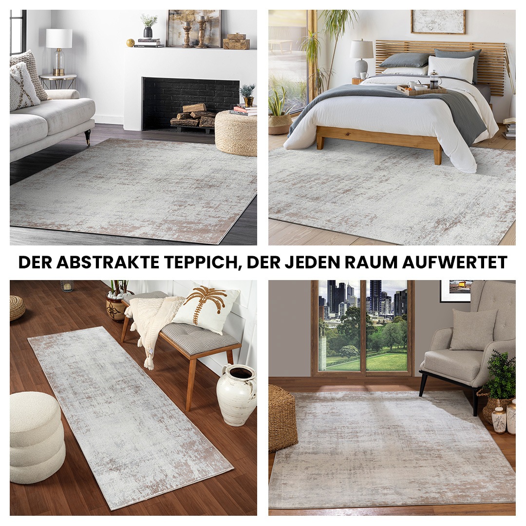 Livabliss Teppich »WAMBA«, rechteckig, 10 mm Höhe, Moderner Designerteppich in Marmor Optik, Kurzflor Wohnzimmerteppich
