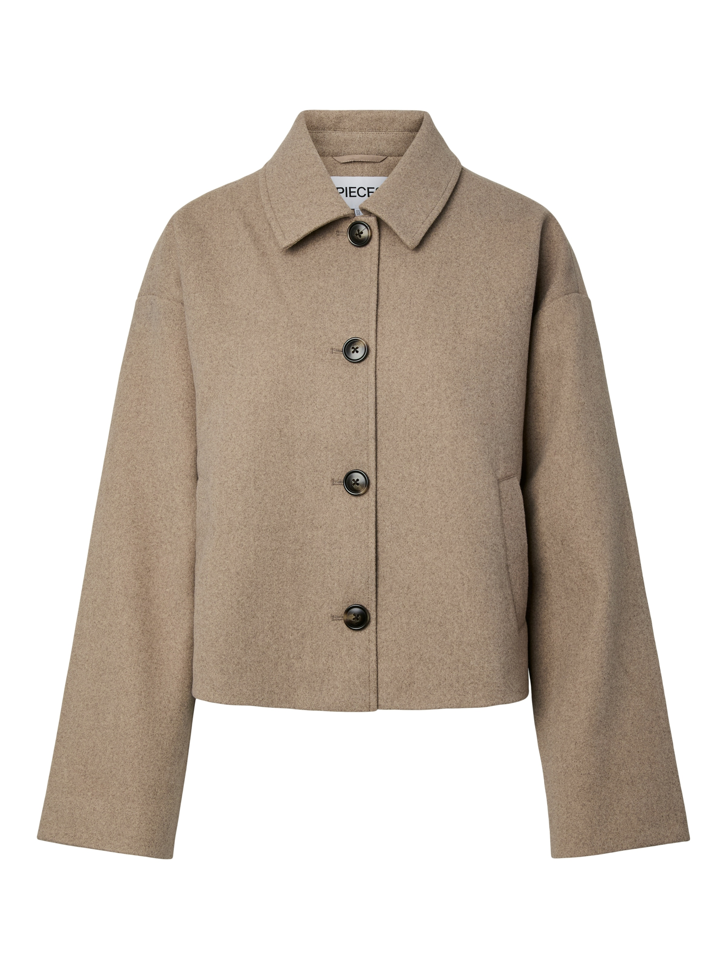 pieces Kurzjacke »PCAYA SHORT COAT NOOS BC« Kunstfaser