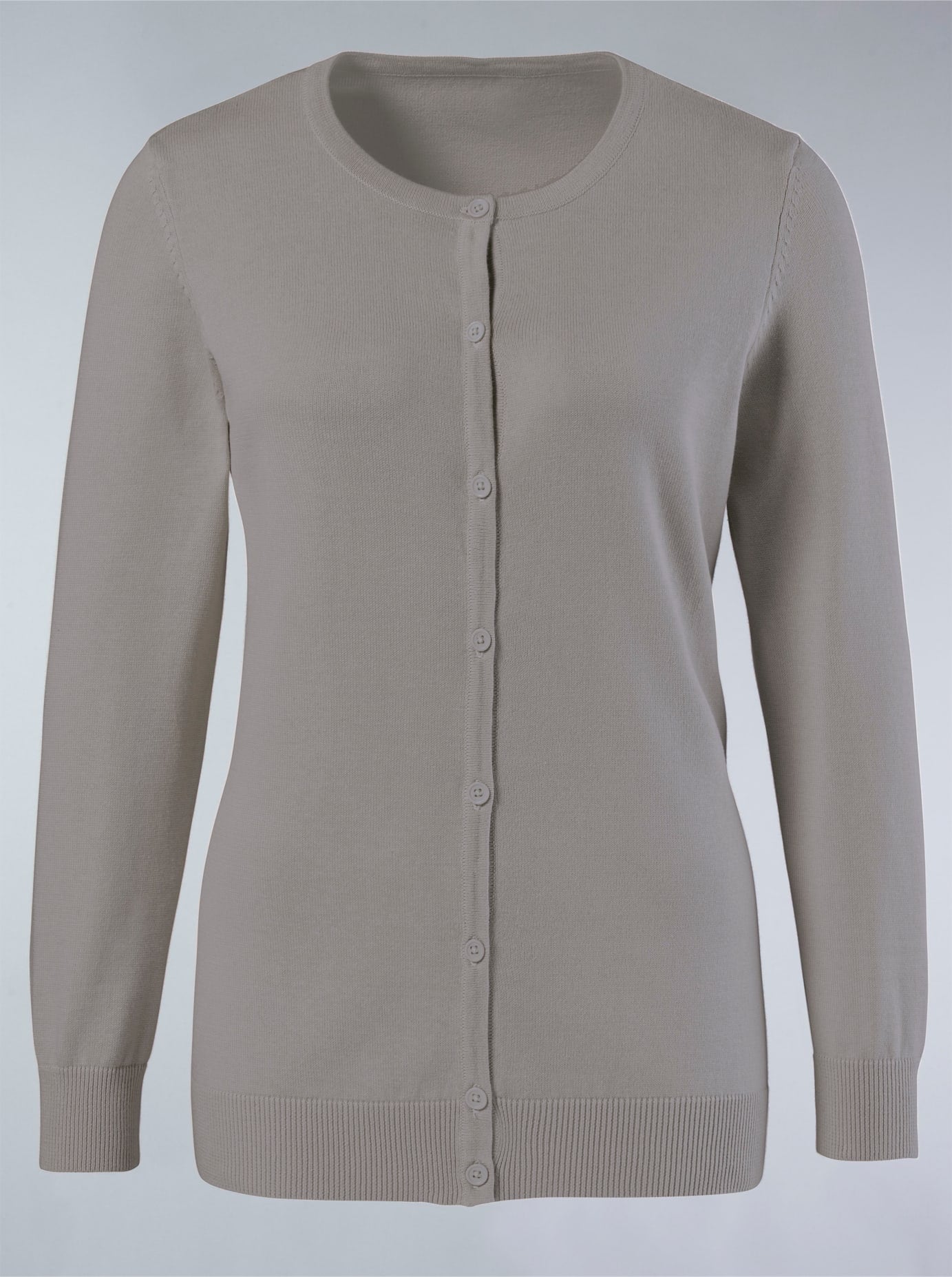 Classic Basics Damen Strickjacke in grau, Größe 52