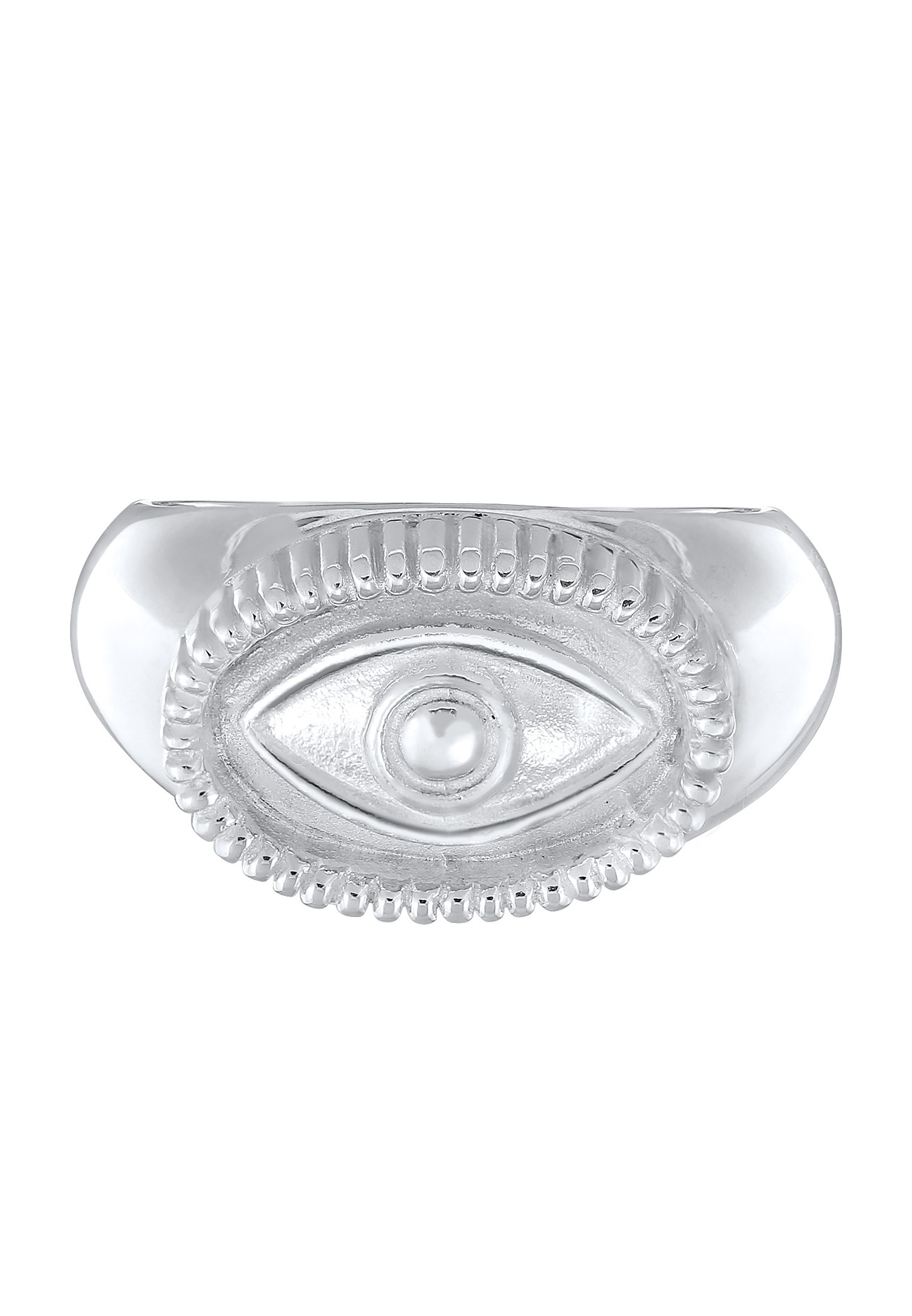 Kuzzoi Silberring »Ring Herren Siegelring Evil Eye Schutzsymbol 925 Silber«