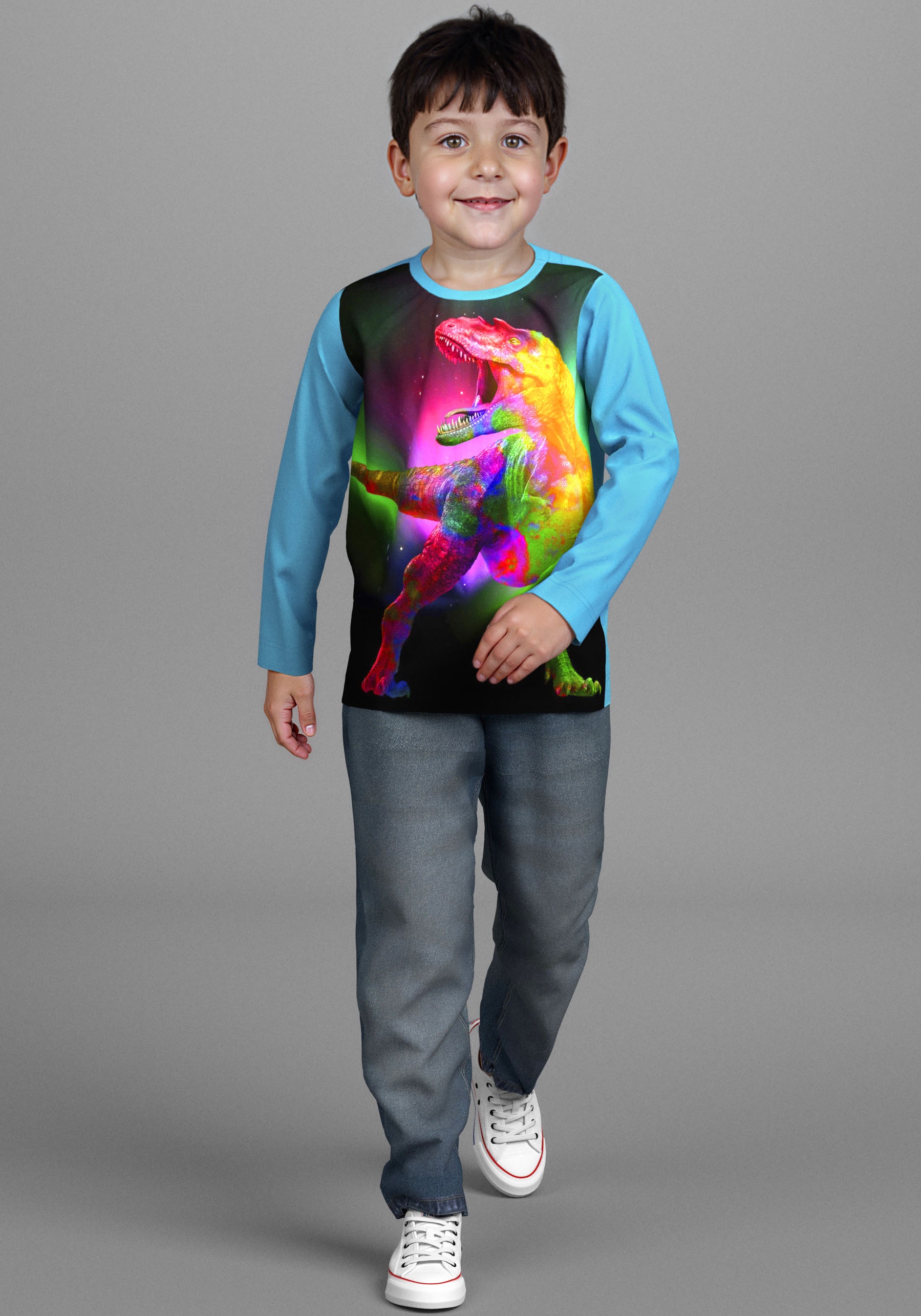 KIDSWORLD Langarmshirt »Dino-Shirt«, Dino Fotodruck