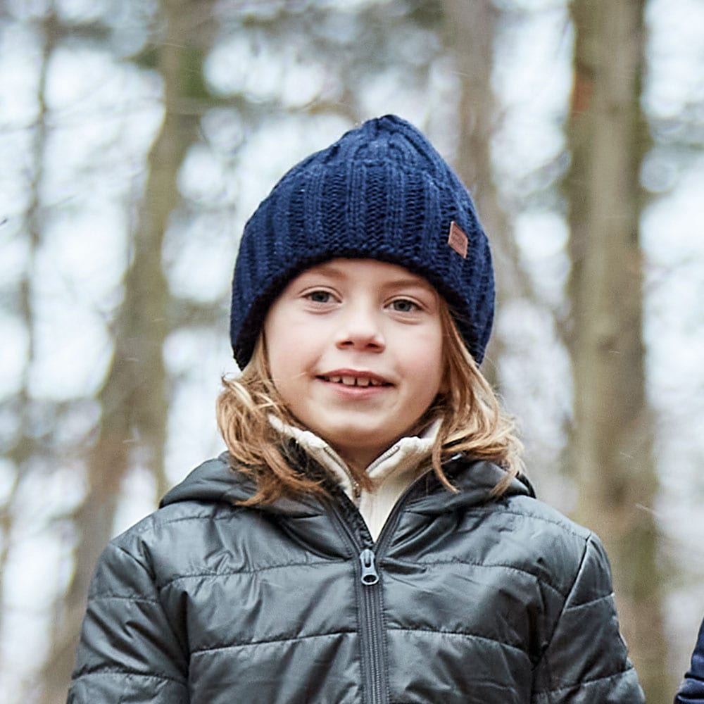 MAXIMO Strickmütze Breiter Umschlag, Grobstrick, gefüttert