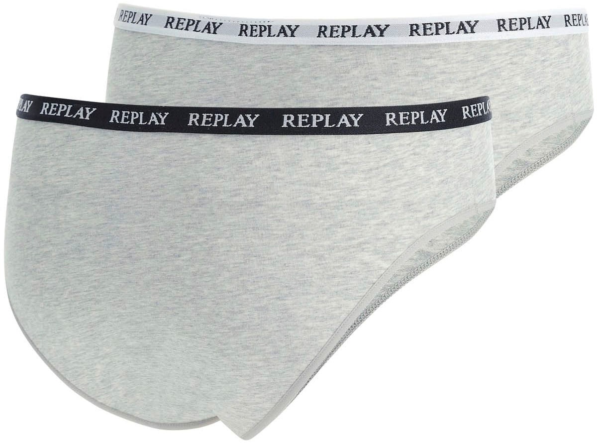 Replay Bikinislip »LADY SLIP Style 1 T/C 2pcs waterfall pack«, (Packung, 2er-Pack), mit Logoschriftzug