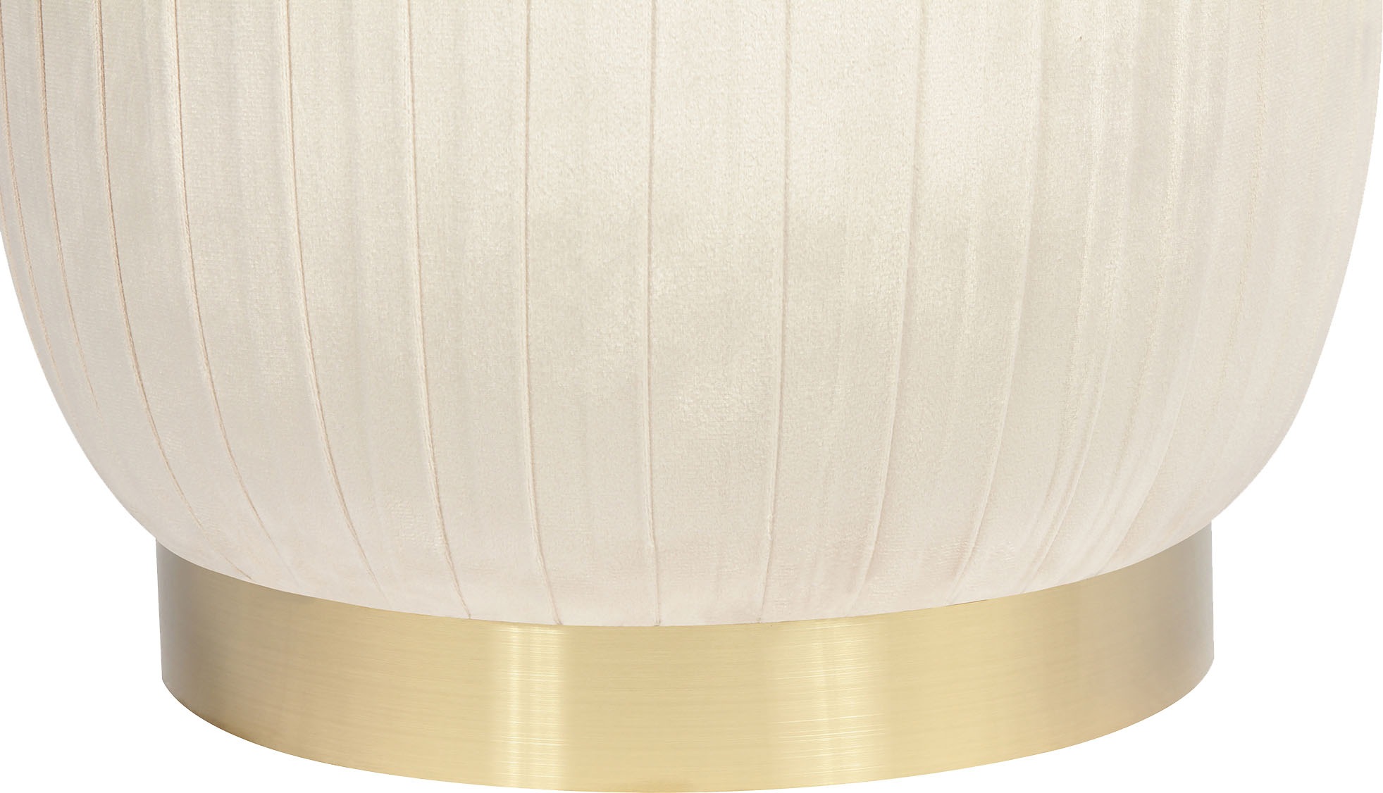 Kayoom Polsterhocker »Hocker Lyla 125, Edler Touch durch goldenen Sockel, Samtbezug«, (1 St.), samtweich, gesteppte Ziernaht, Edelstahlsockel, Hochwertiger Samtbezug