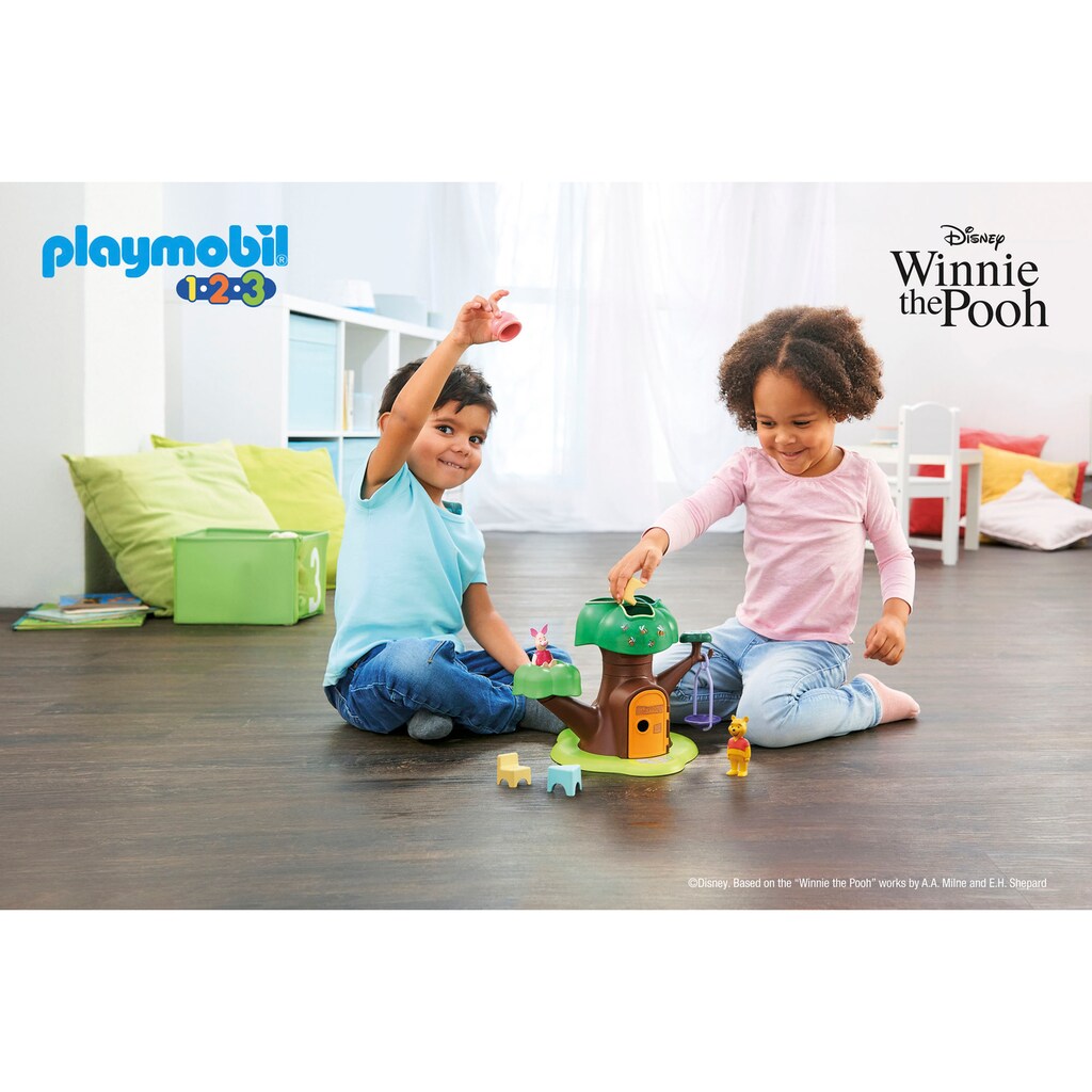 Playmobil® Konstruktions-Spielset »Winnies & Ferkels Baumhaus (71316), Playmobil 1-2-3«, (17 St.)
