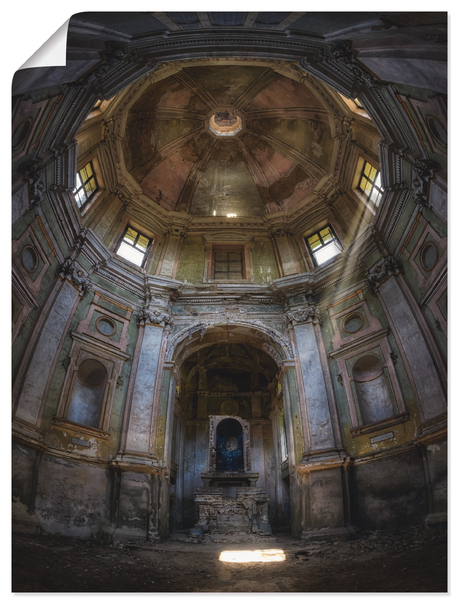 Artland Wandbild »Lost Place - marode Kirche - verlassen«, Gebäude, (1 St.), in vielen Größen & Produktarten - Alubild / Outdoorbild für den Außenbereich, Leinwandbild, Poster, Wandaufkleber / Wandtattoo auch für Badezimmer geeignet
