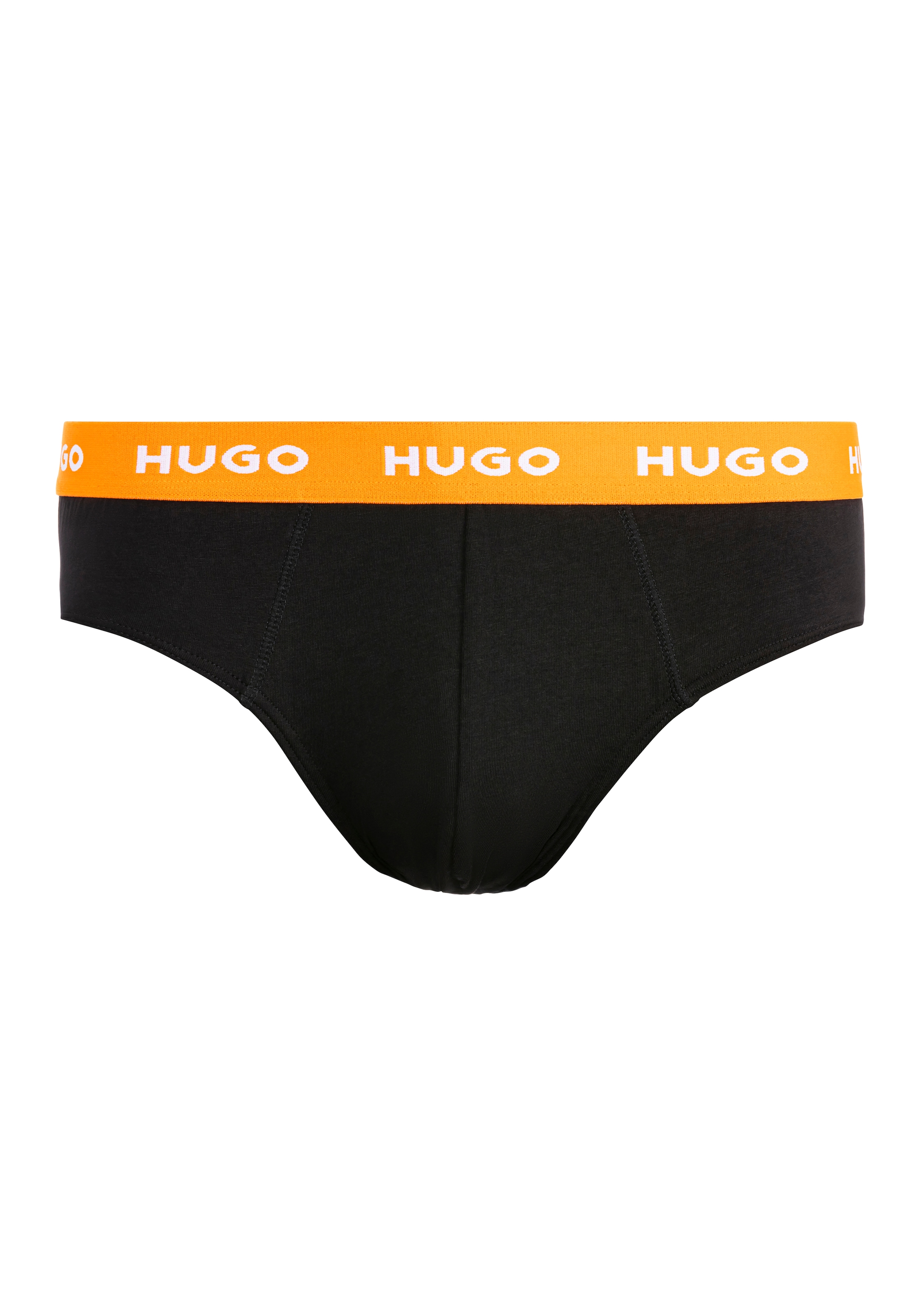 HUGO Underwear Hüftslip »HIPBRIEF TRIPLETPACK«, mit kontrastfarbenem Logobund