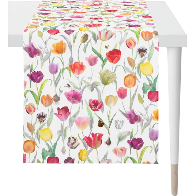 APELT Tischläufer »6818 SPRINGTIME, Frühjahrsdeko, Frühling«, (1 St.), mit  Tulpen-Motiv, Digitaldruck bestellen bei OTTO