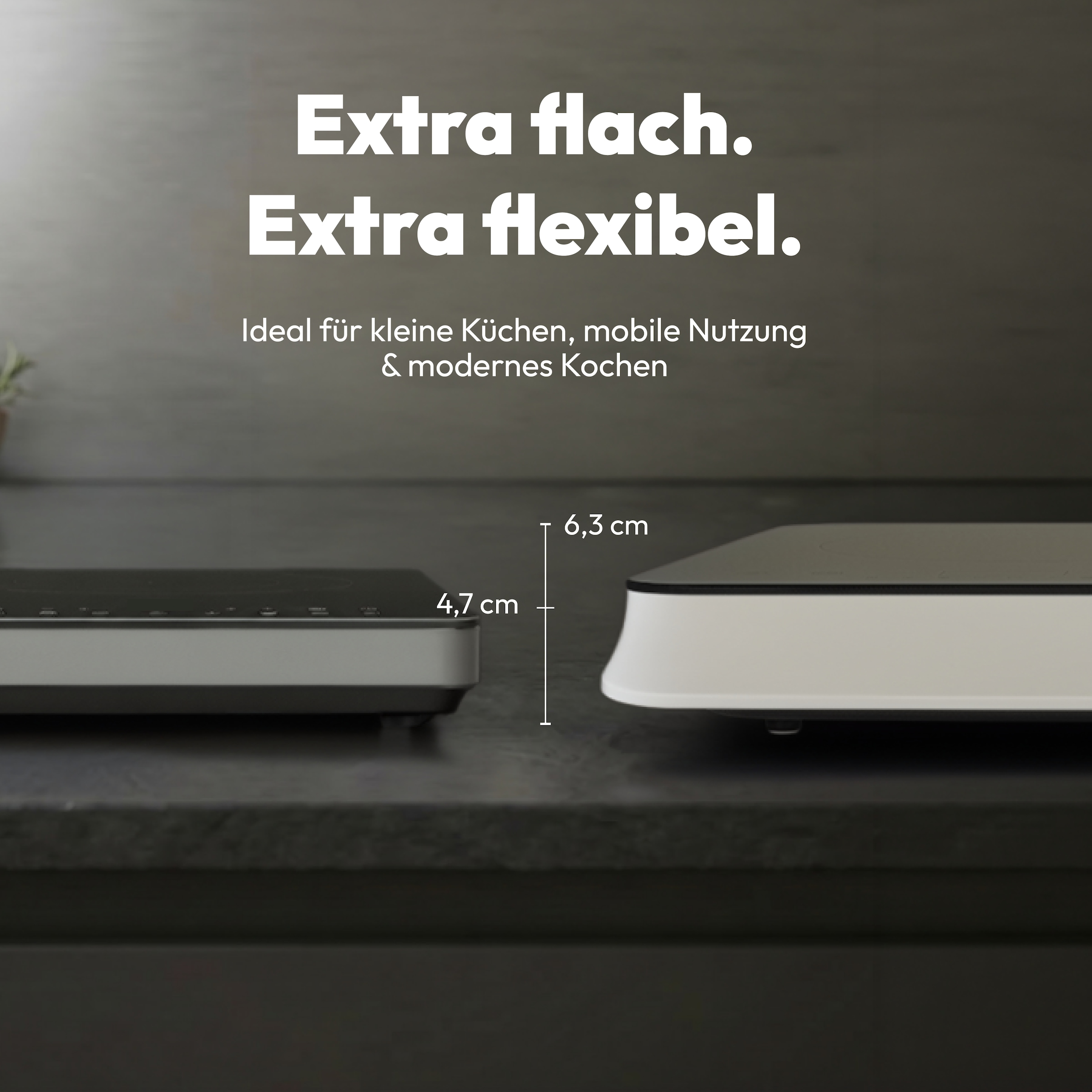 Medion® Doppel-Induktionskochplatte »MD 100091« flacher als herkömmliche Geräte
